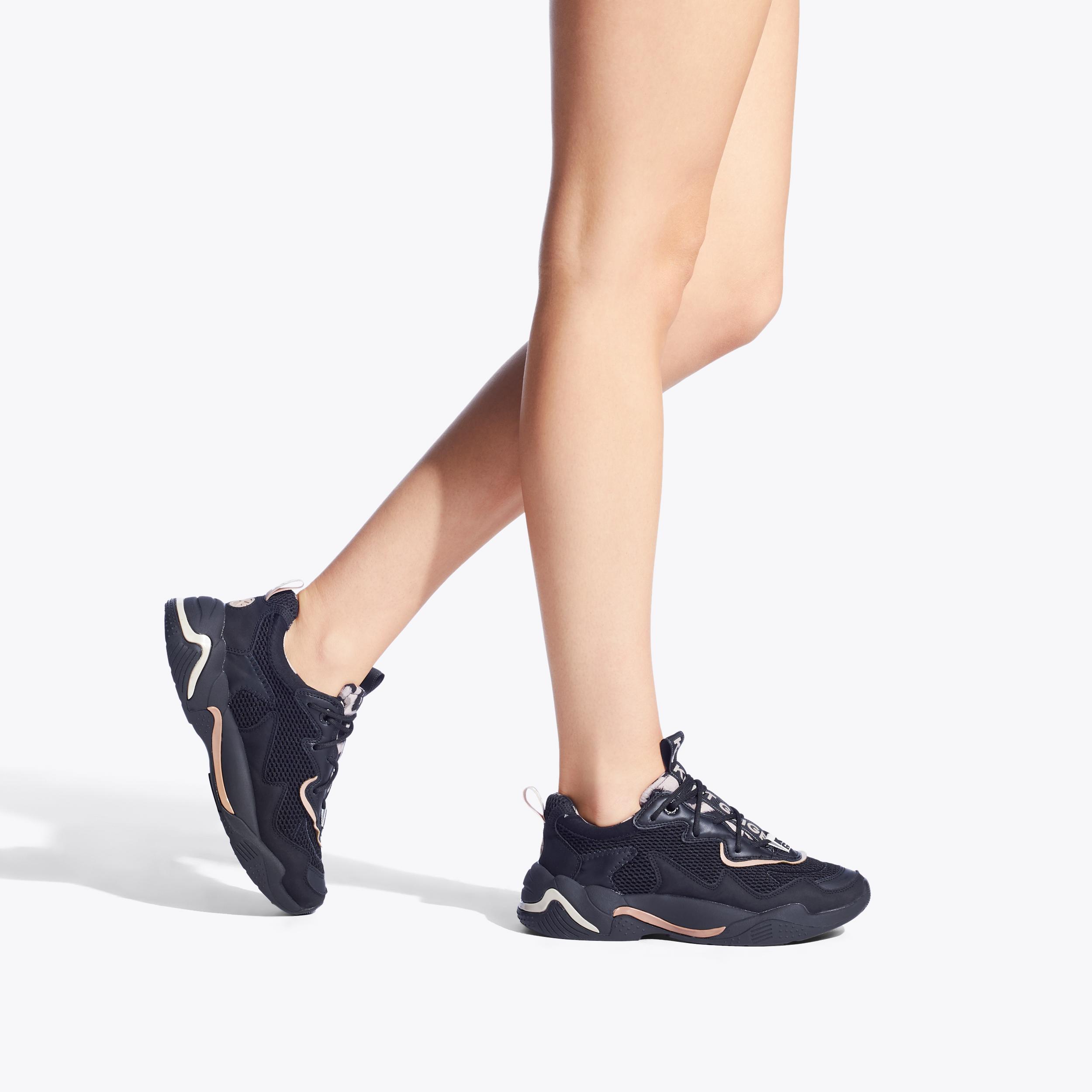 LULU SWIRL Black chunky vegan trainers by KG KURT GEIGER