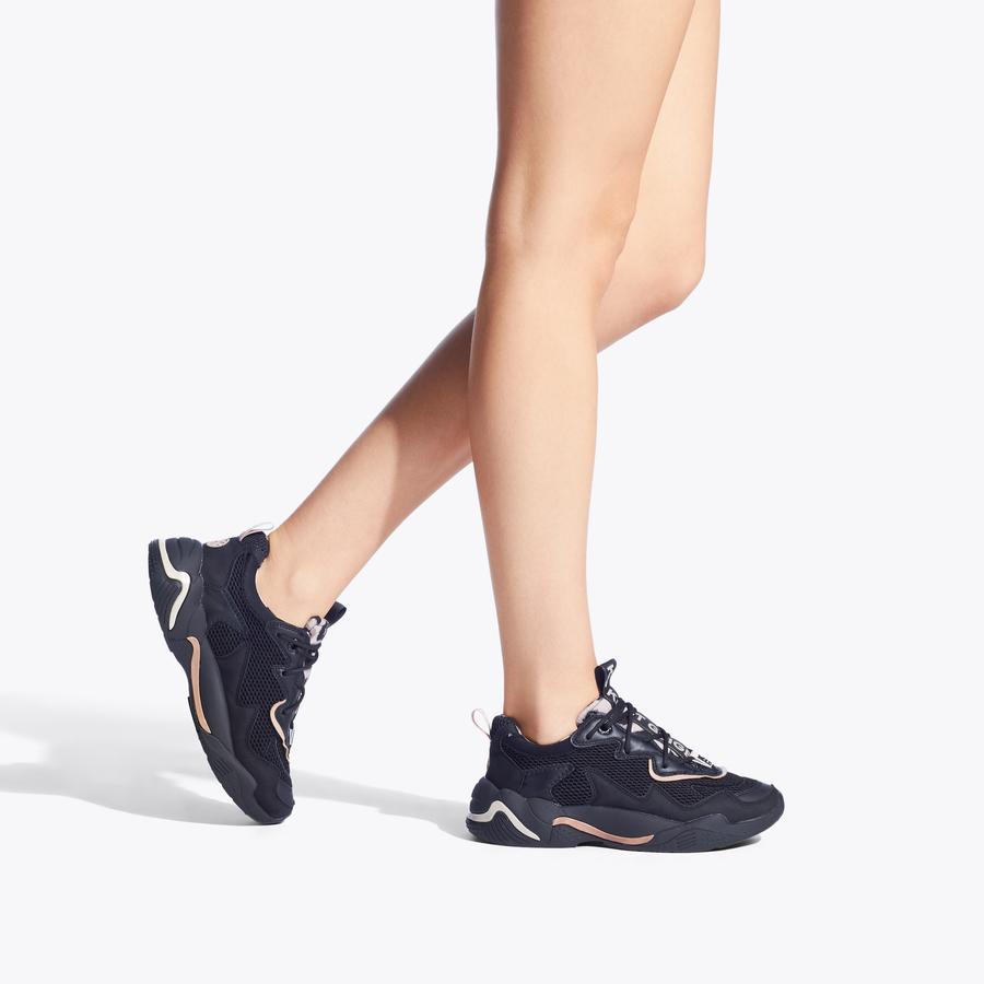 lulu38 LULU SWIRL Black chunky vegan trainers by KG KURT GEIGER
