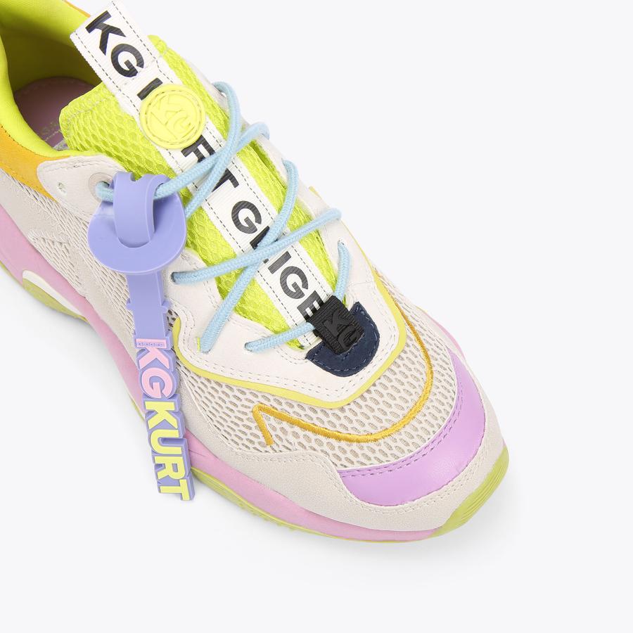 【即発送可能】 LULU SWIRL GEIGER KURT KG by Trainers Up Lace Curved Taupe 靴