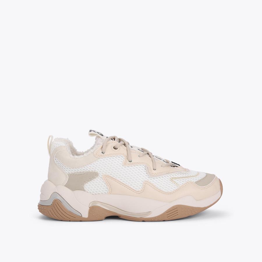 LULU SWIRL Cream chunky vegan trainers by KG KURT GEIGER