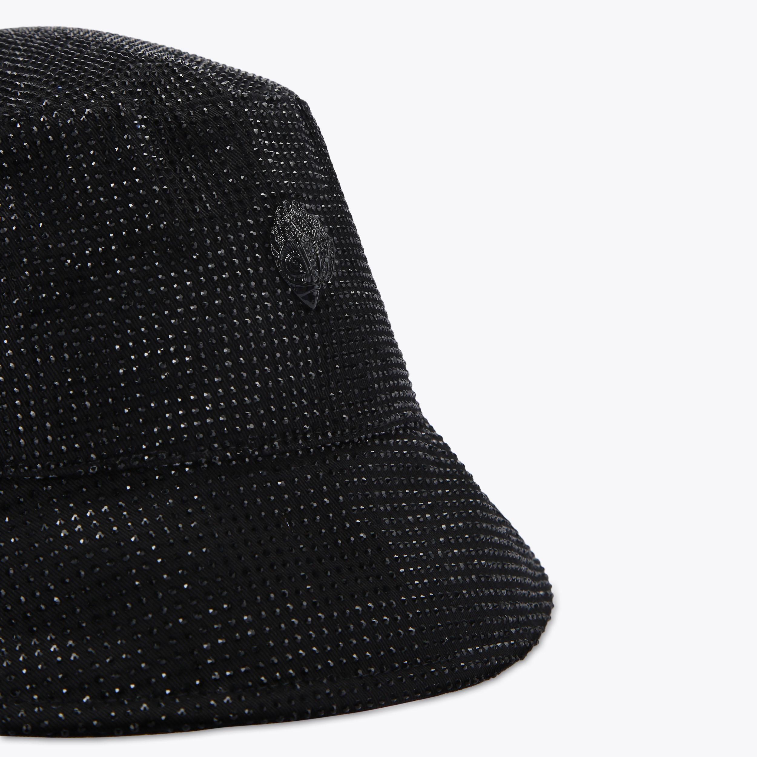 KENSINGTON BUCKET HAT Black Crystal Bucket Hat by KURT GEIGER LONDON