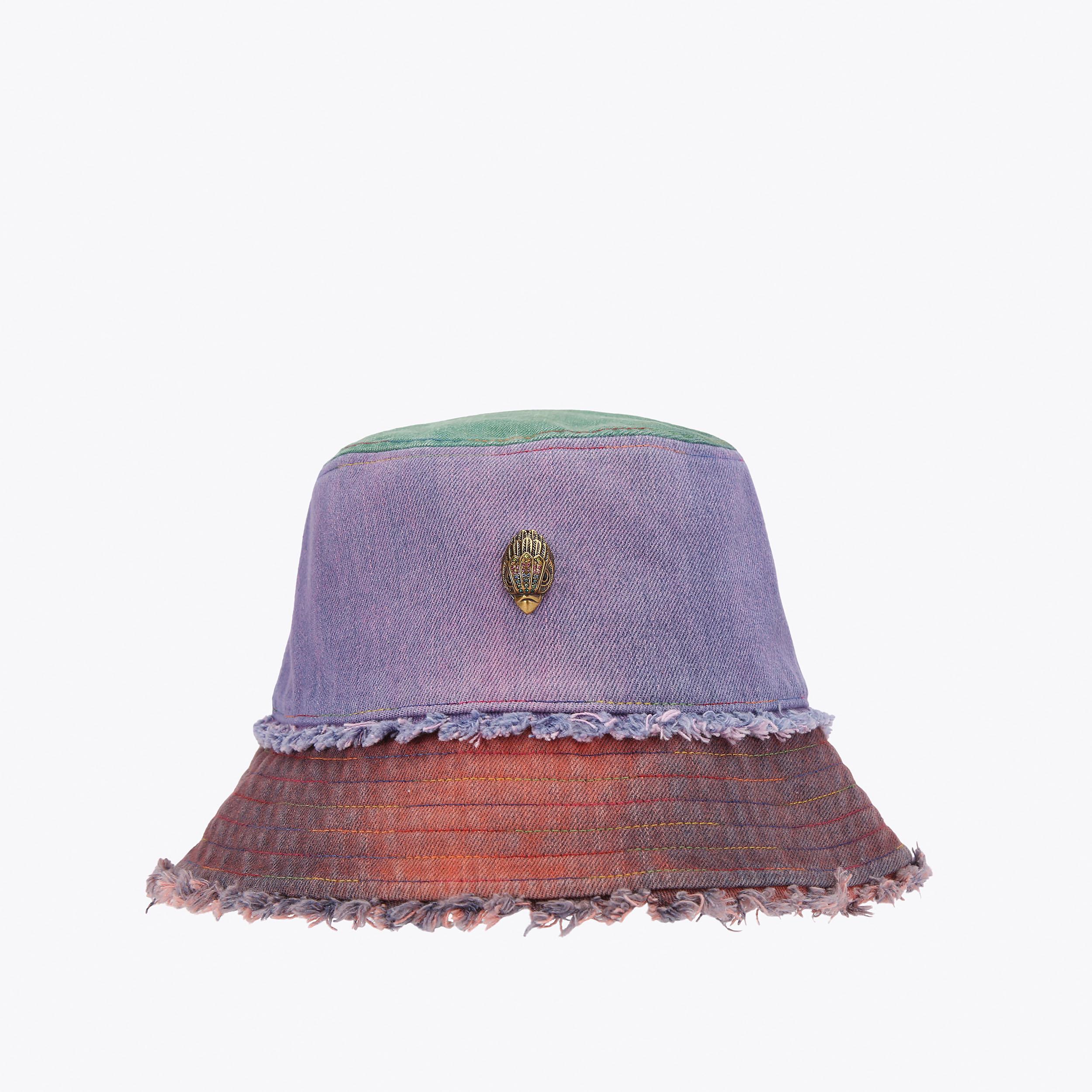 carvela by kurt geiger KENSINGTON BUCKET HAT Denim Frayed ucket Hat by KURT GEIGER LONDON