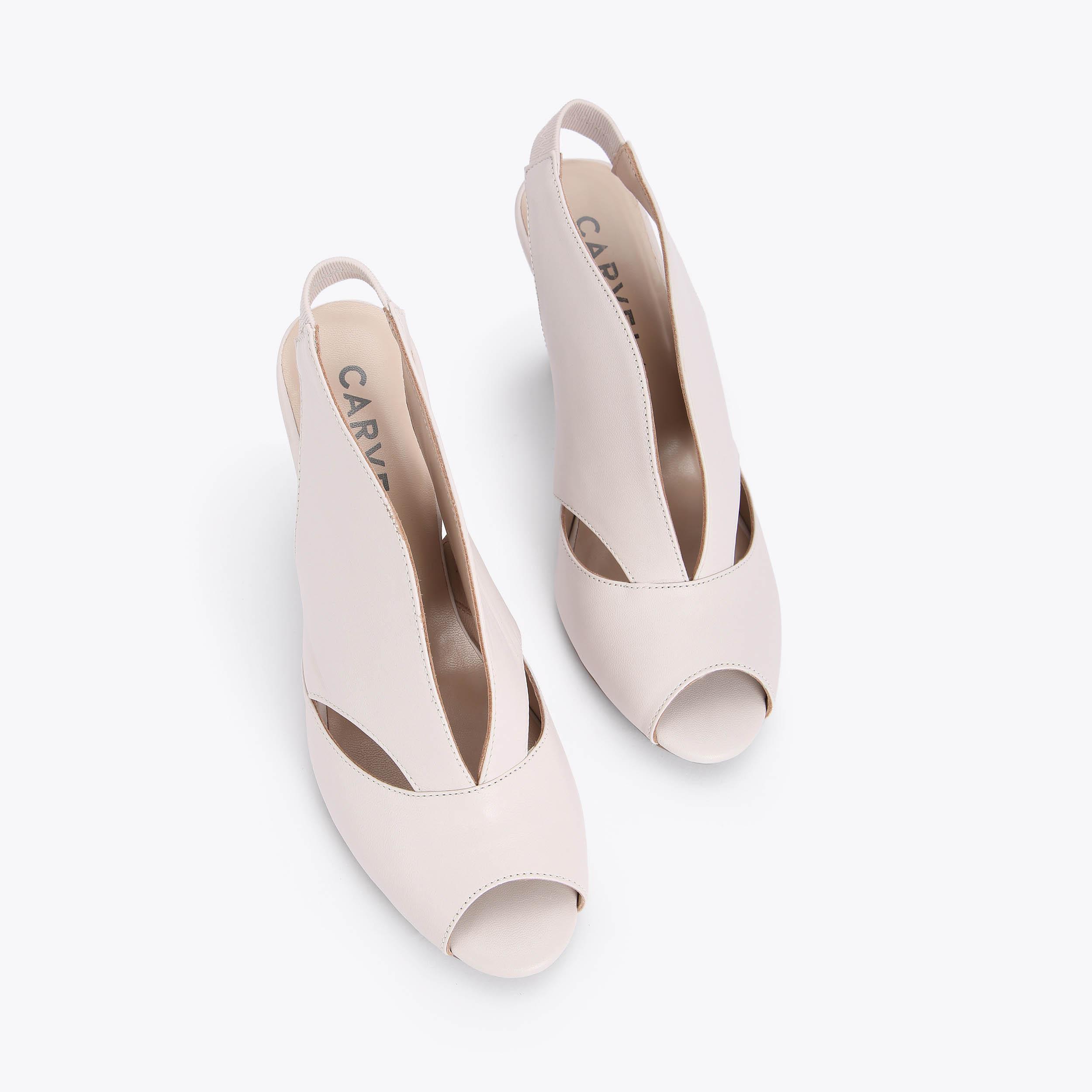 ARABELLA Cream Leather Slingback Heels by CARVELA COMFORT