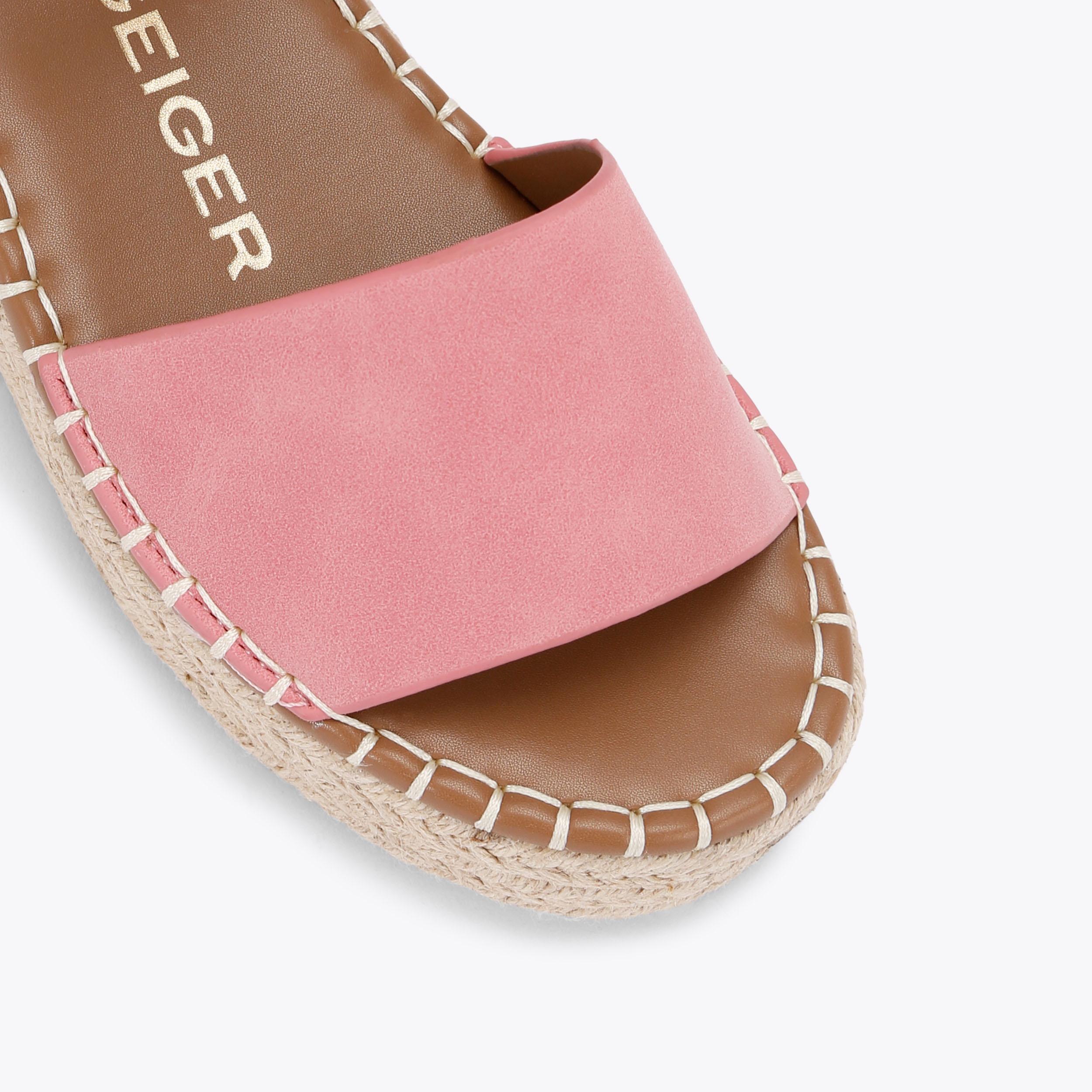 PIA Pink Suedette Sandals by KG KURT GEIGER
