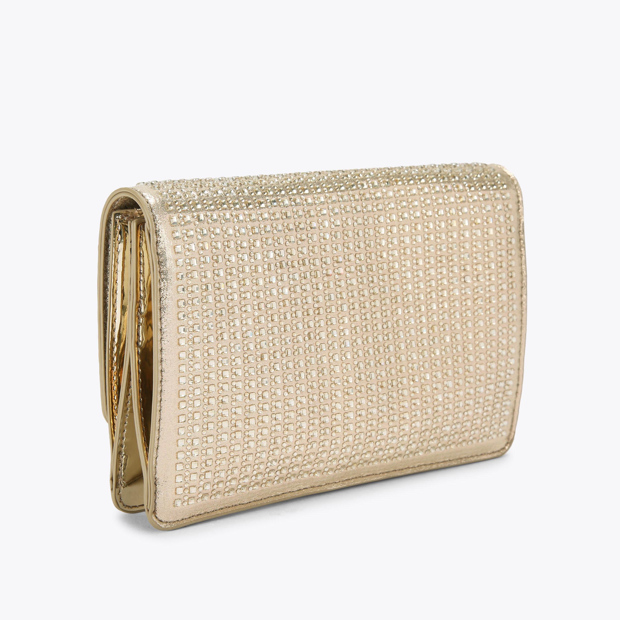 Champagne gold clutch bag hotsell