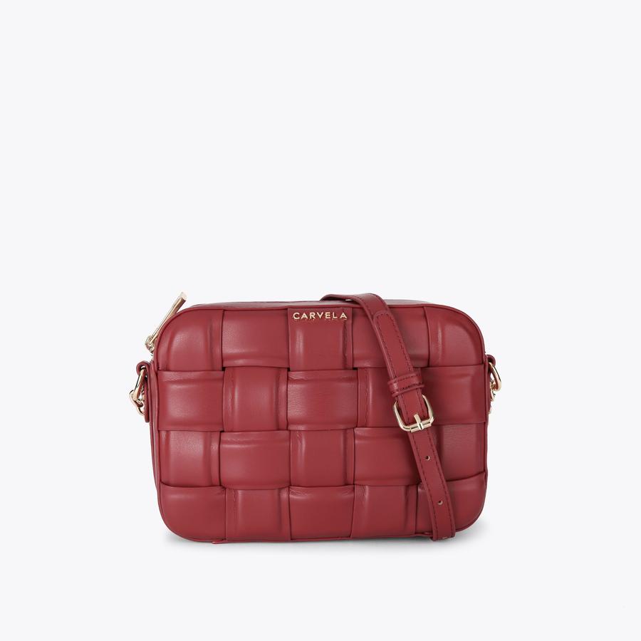 LEXI 2 X BODY Dark Red Cross Body Bag by CARVELA