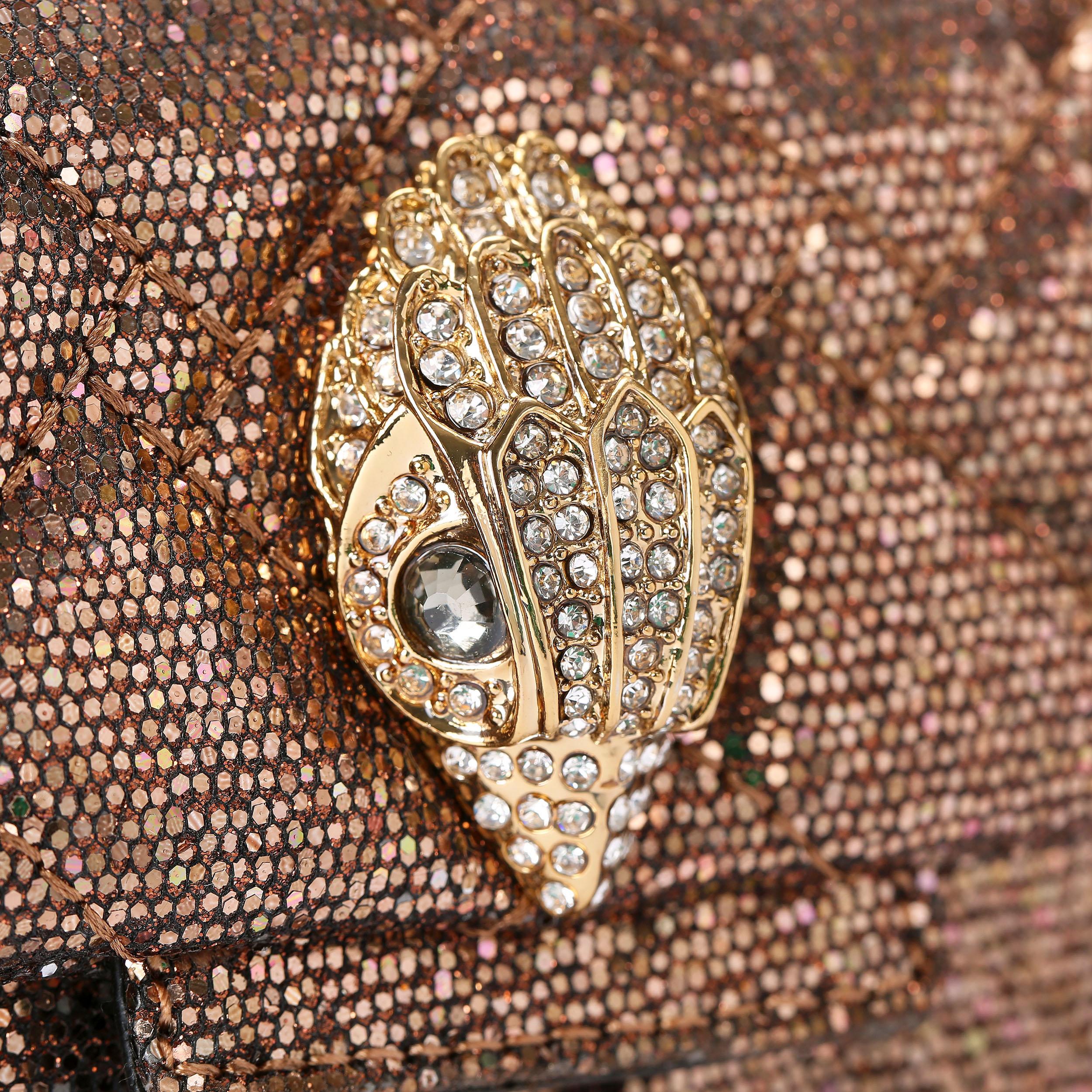 LUREX MINI KENSINGTON gold fabric mini kensington by KURT GEIGER LONDON