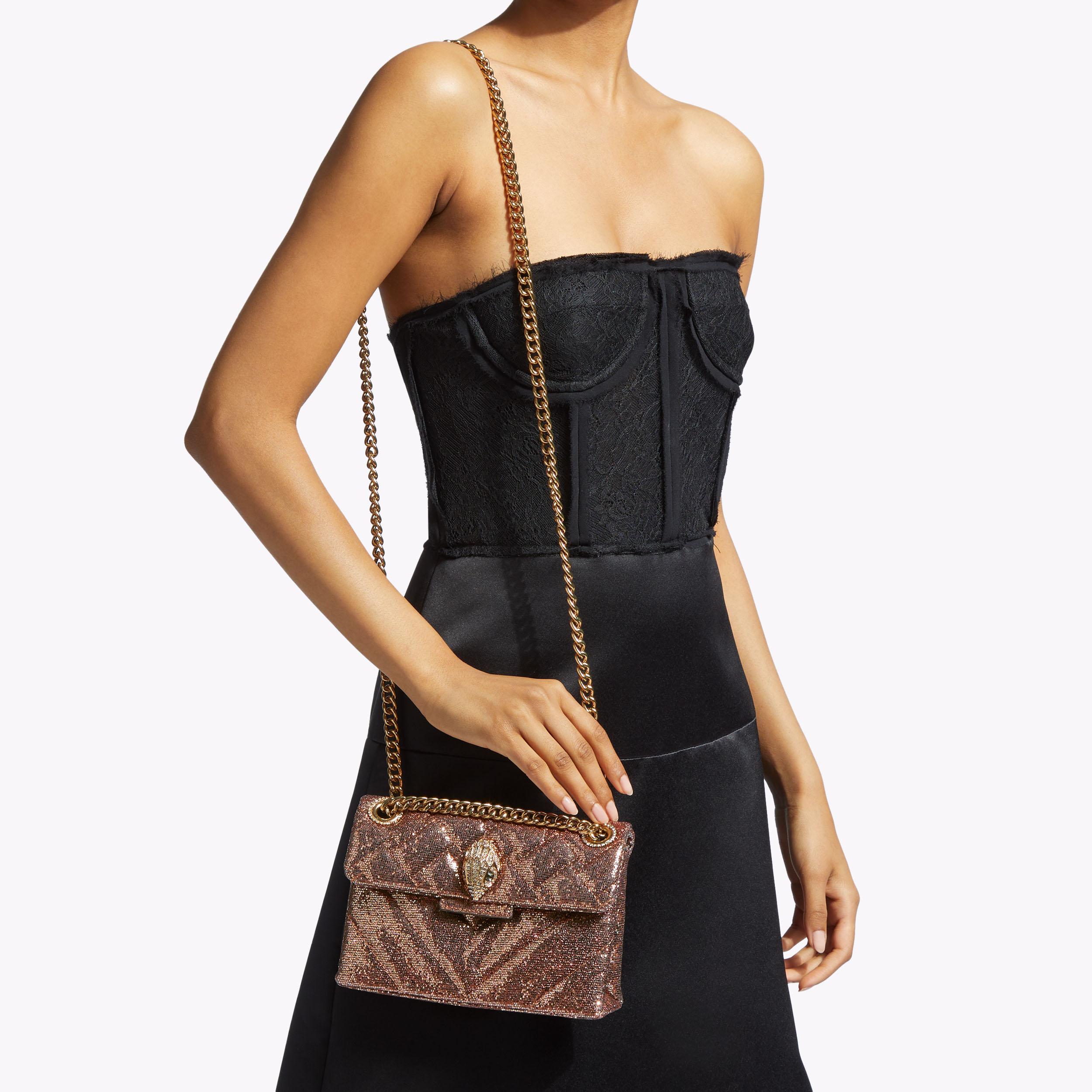 LUREX MINI KENSINGTON gold fabric mini kensington by KURT GEIGER LONDON