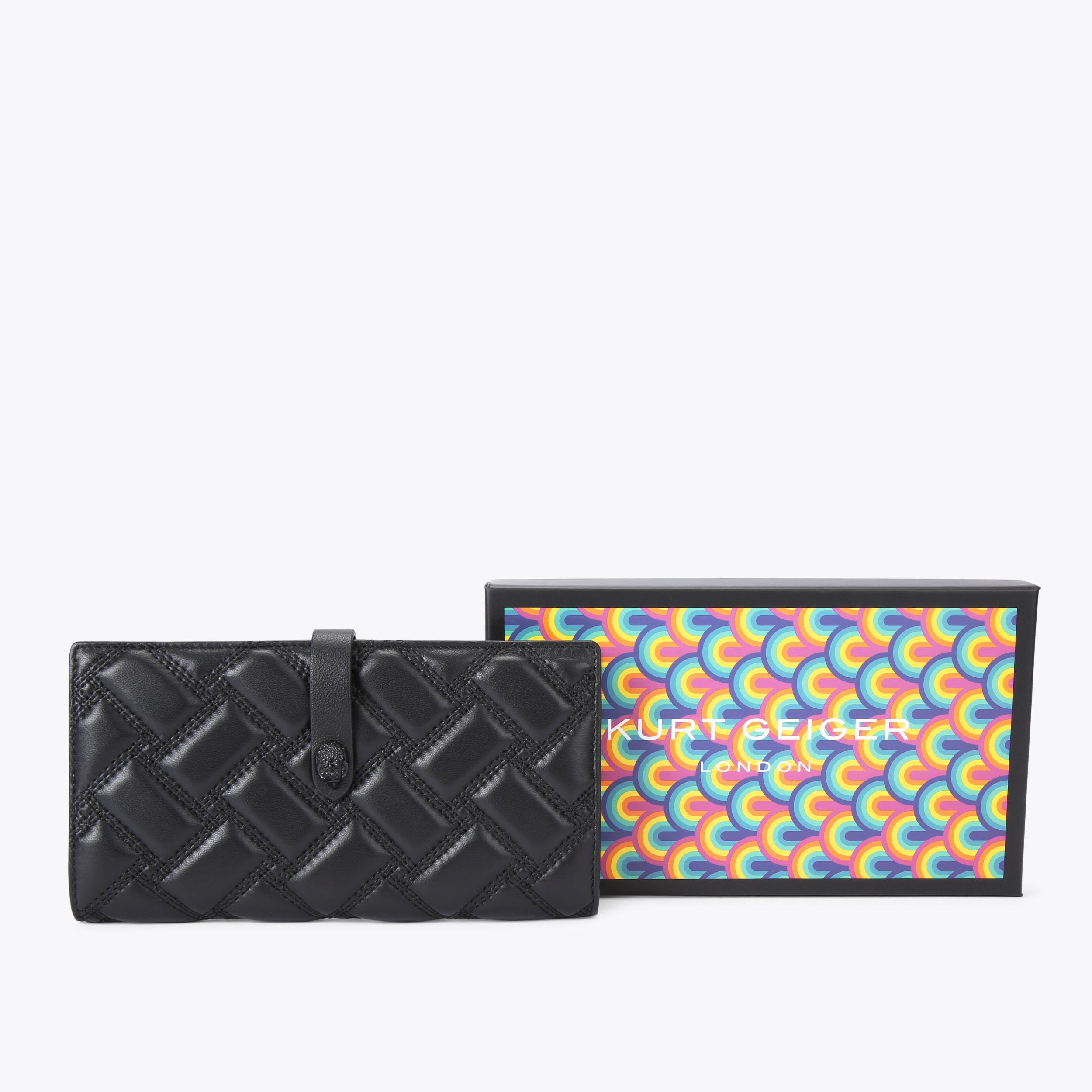 LEATHER SOFT WALLET Black Drench Soft Fold Out Wallet by KURT