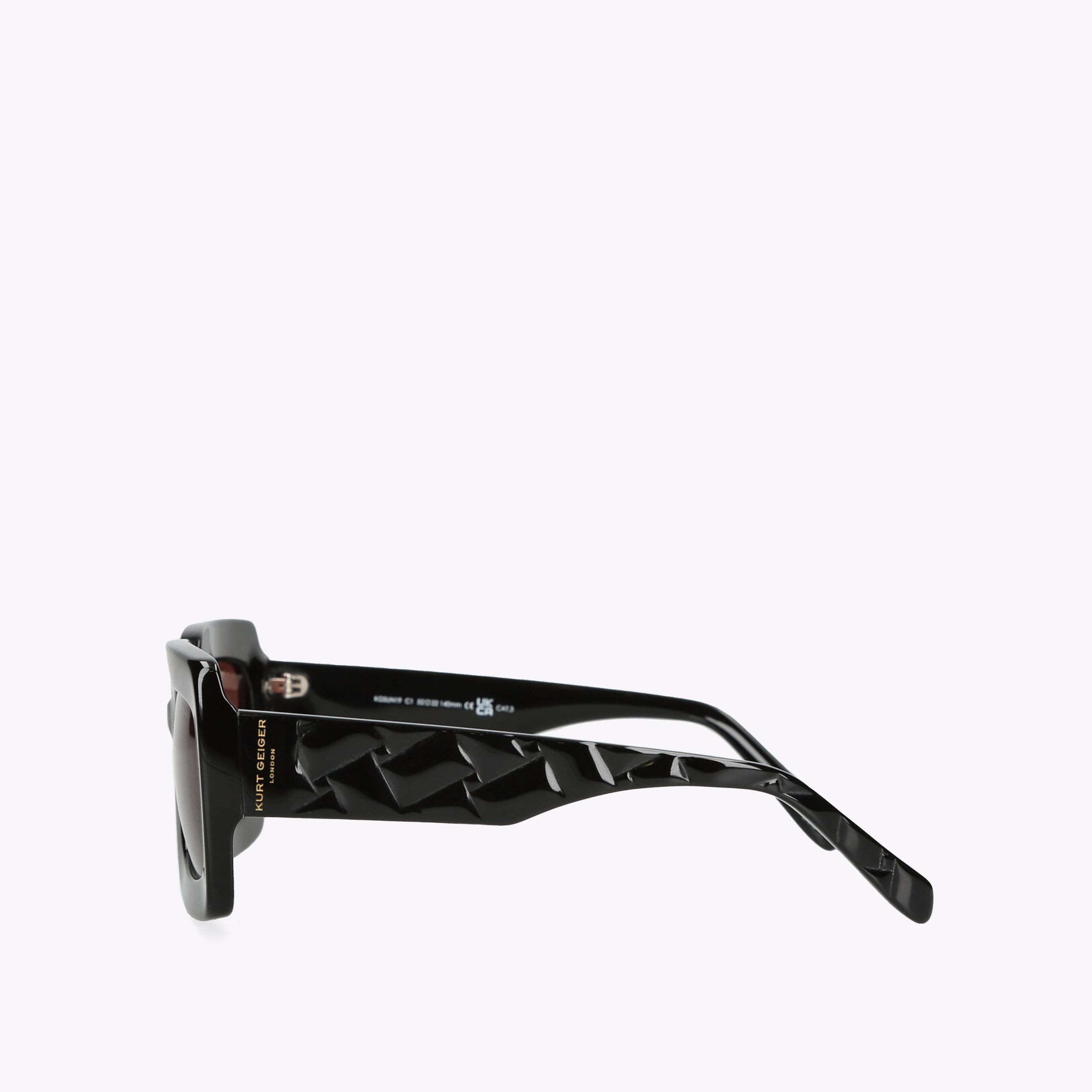 KENSINGTON SUNGLASSES Black Acetate Sunglasses by KURT GEIGER LONDON