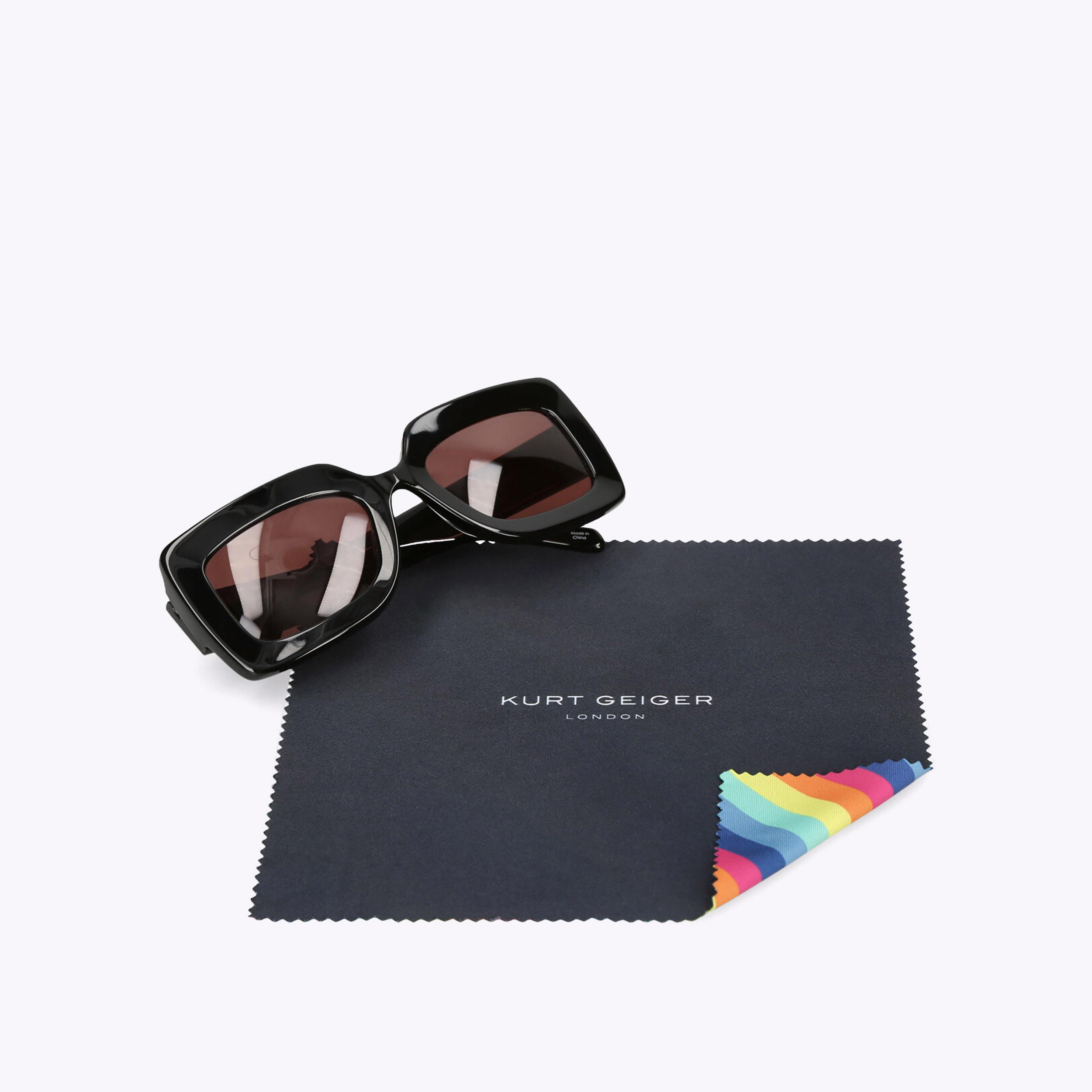 KENSINGTON SUNGLASSES Black Acetate Sunglasses by KURT GEIGER LONDON