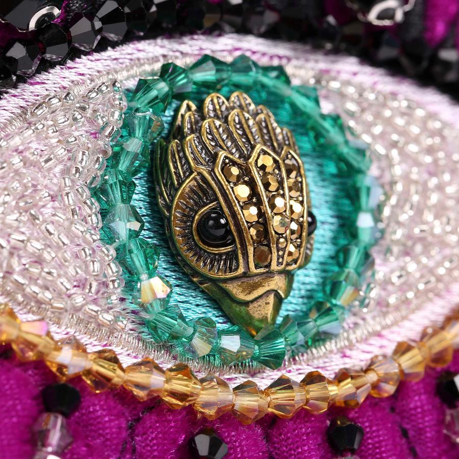 MINI KENSINGTON EYE Purple Velvet Evil Eye Mini Bag by KURT GEIGER LONDON