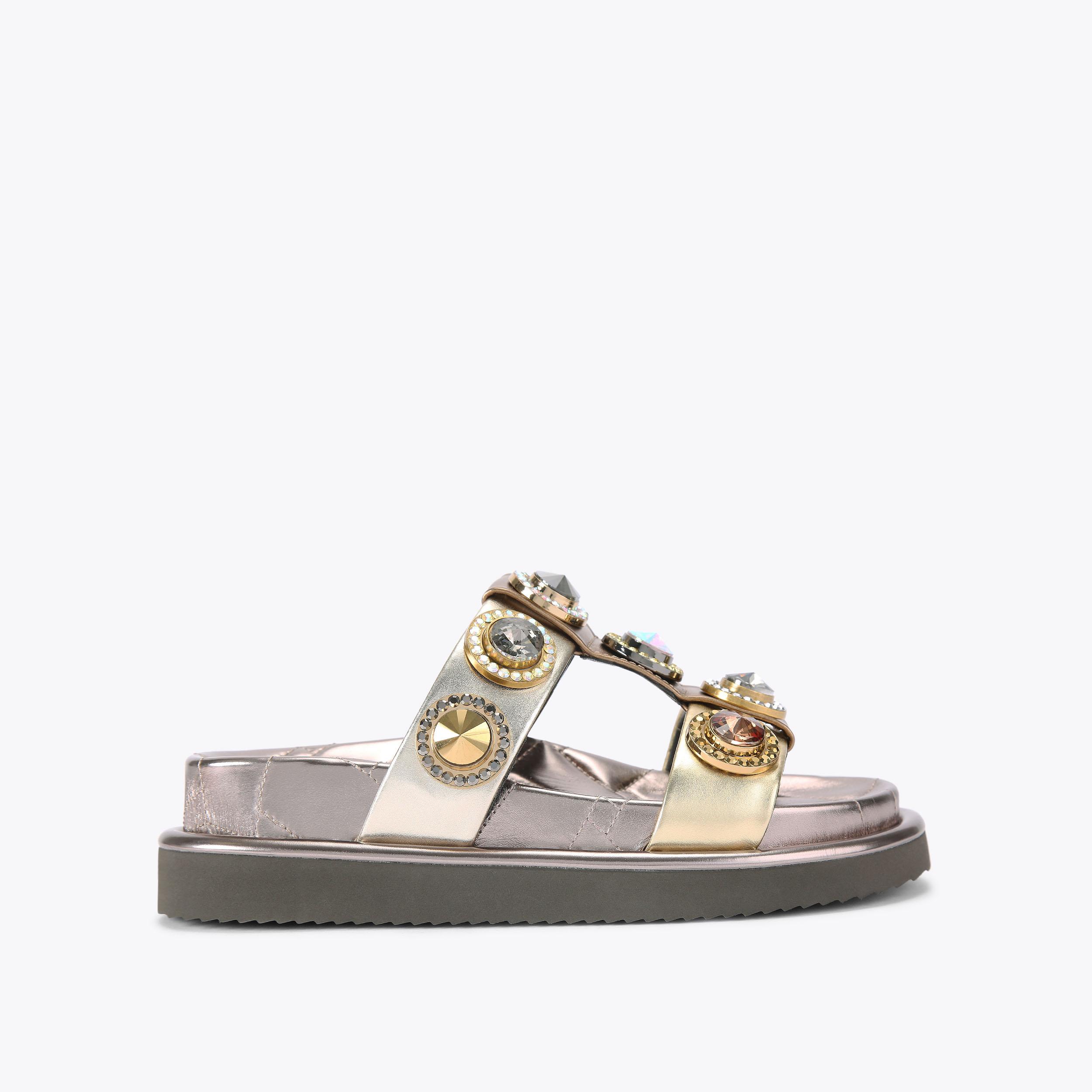 ORSON CRYSTAL SANDAL Rainbow Slip On Sandal by KURT GEIGER