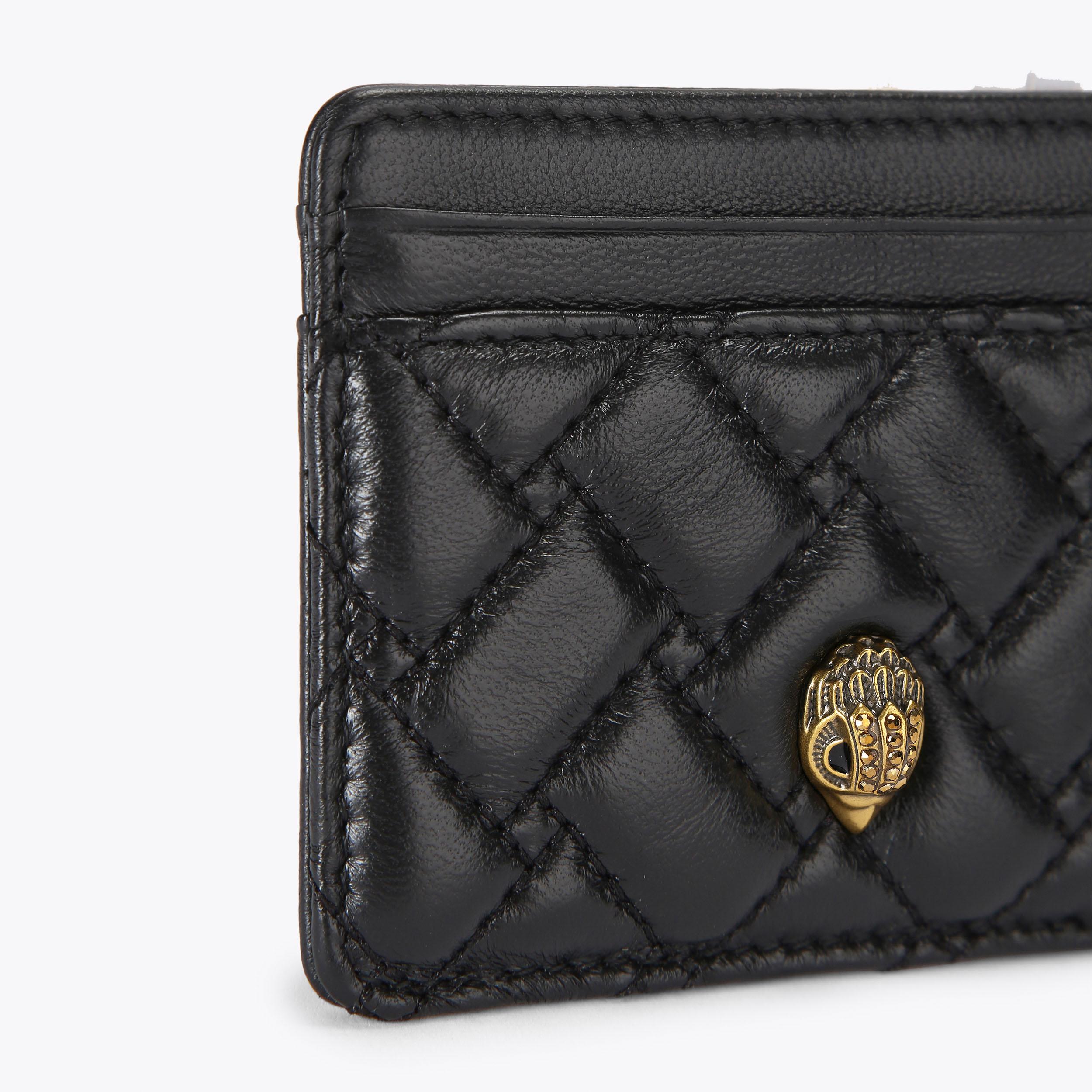 CARD HOLDER Black Leather Card Holder by KURT GEIGER LONDON