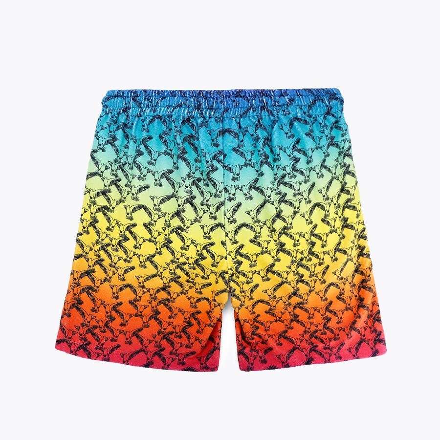RAINBOW SHORTS Rainbow Ombre Bird Shorts by KURT GEIGER LONDON