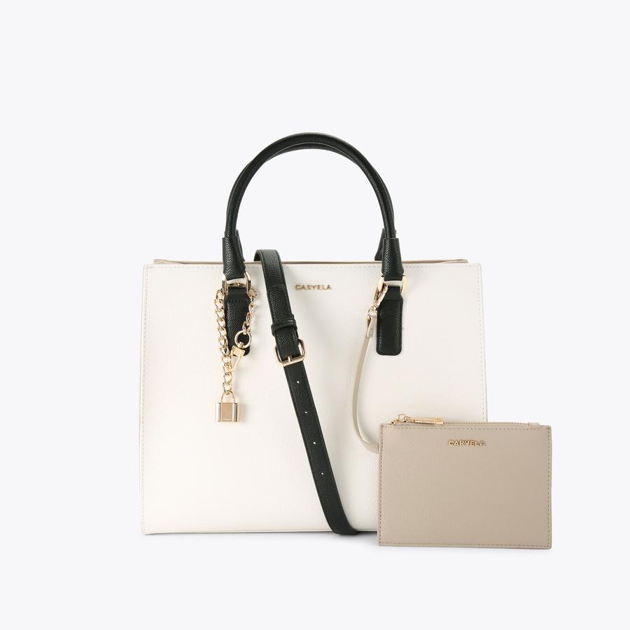 LATTE Structured Tote Bag by CARVELA