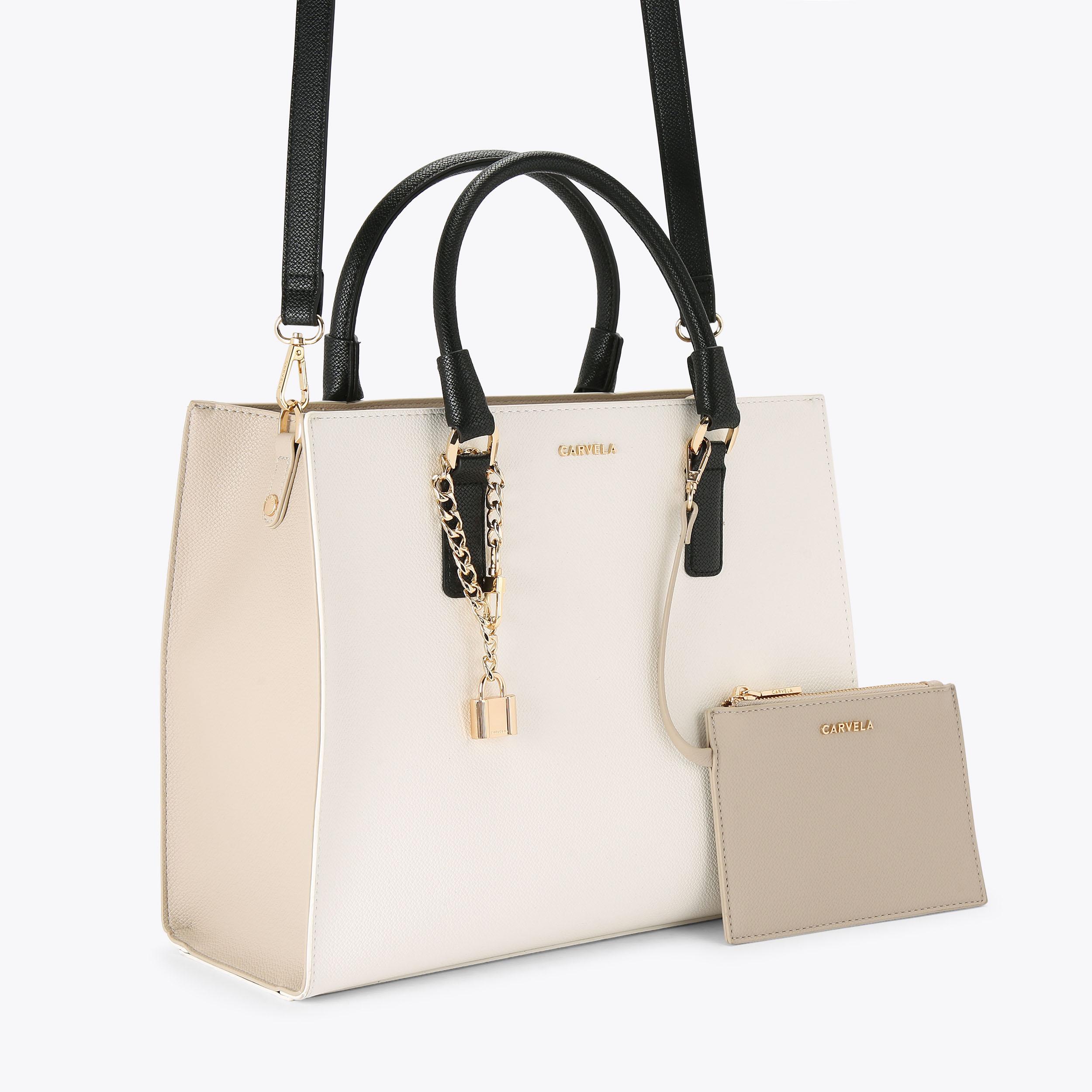 LATTE Structured Tote Bag by CARVELA