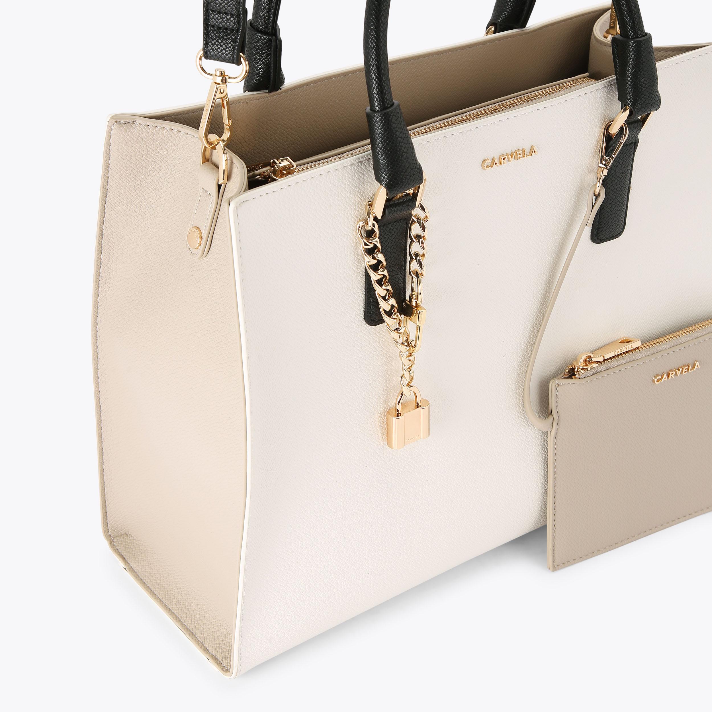 LATTE Structured Tote Bag by CARVELA