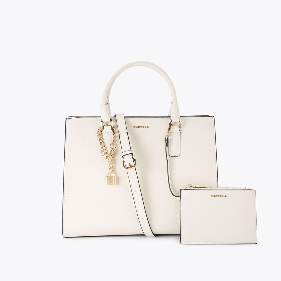 LATTE Structured Tote Bag by CARVELA