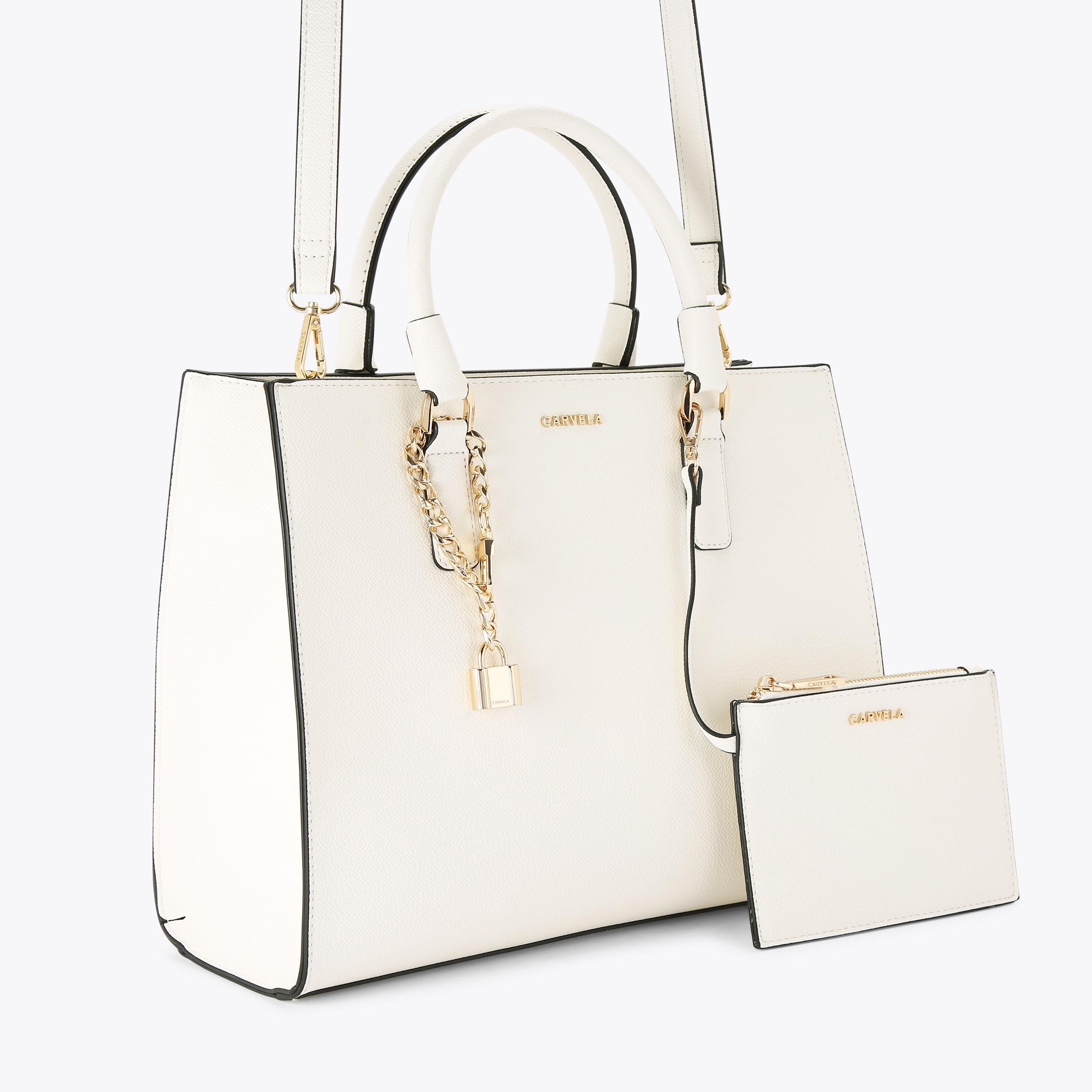 LATTE Structured Tote Bag by CARVELA