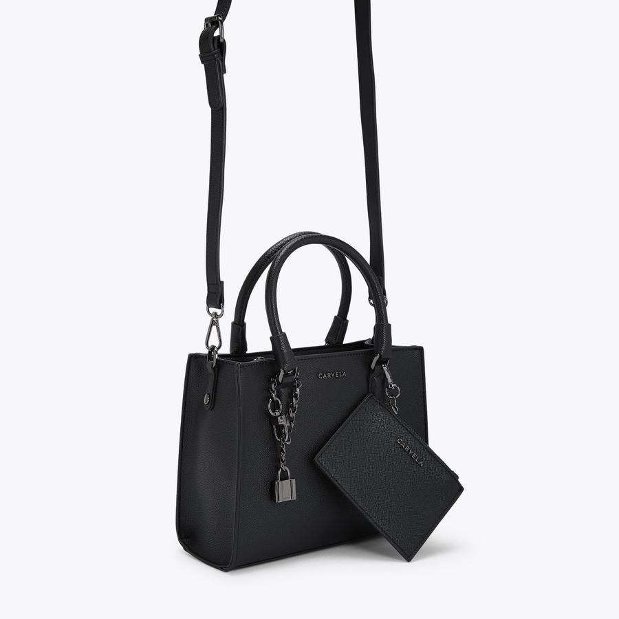 MINI LATTE Mini Black Purse Cross Body Bag by CARVELA