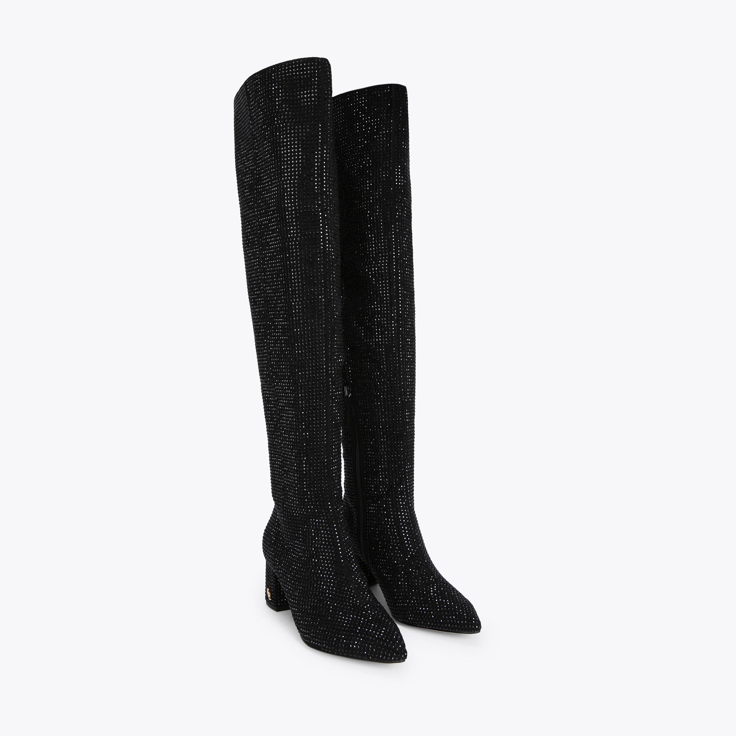 Knee High Boots Leather Suede Women s Boots Over The Knee