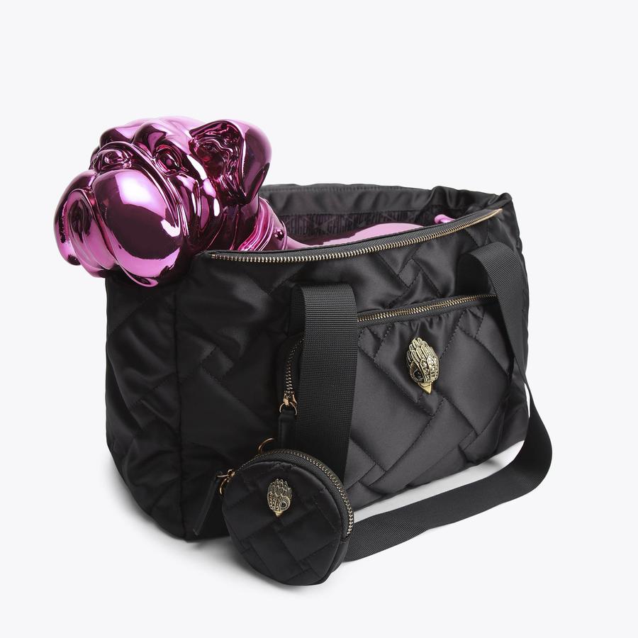 RECYCLED DOG BAG Black Quilted Dog Bag by KURT GEIGER LONDON