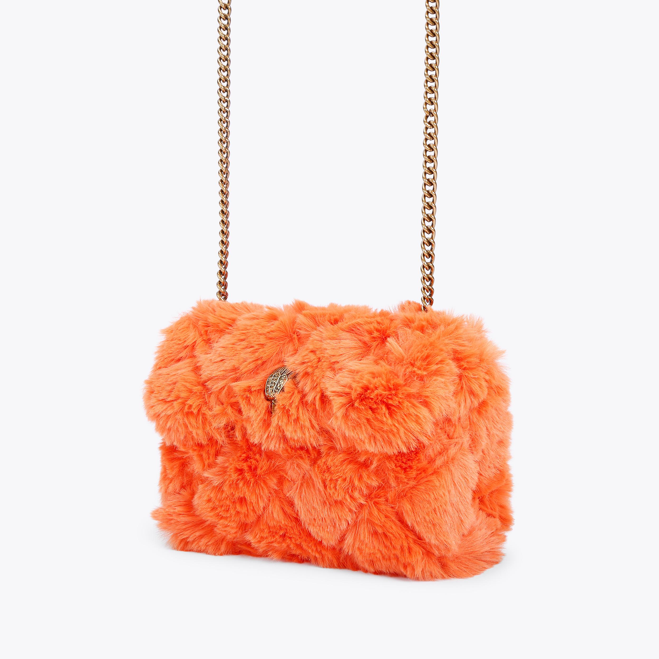 FAUX FUR MD KENSINGTON Orange Faux Fur Medium Kensington Bag by