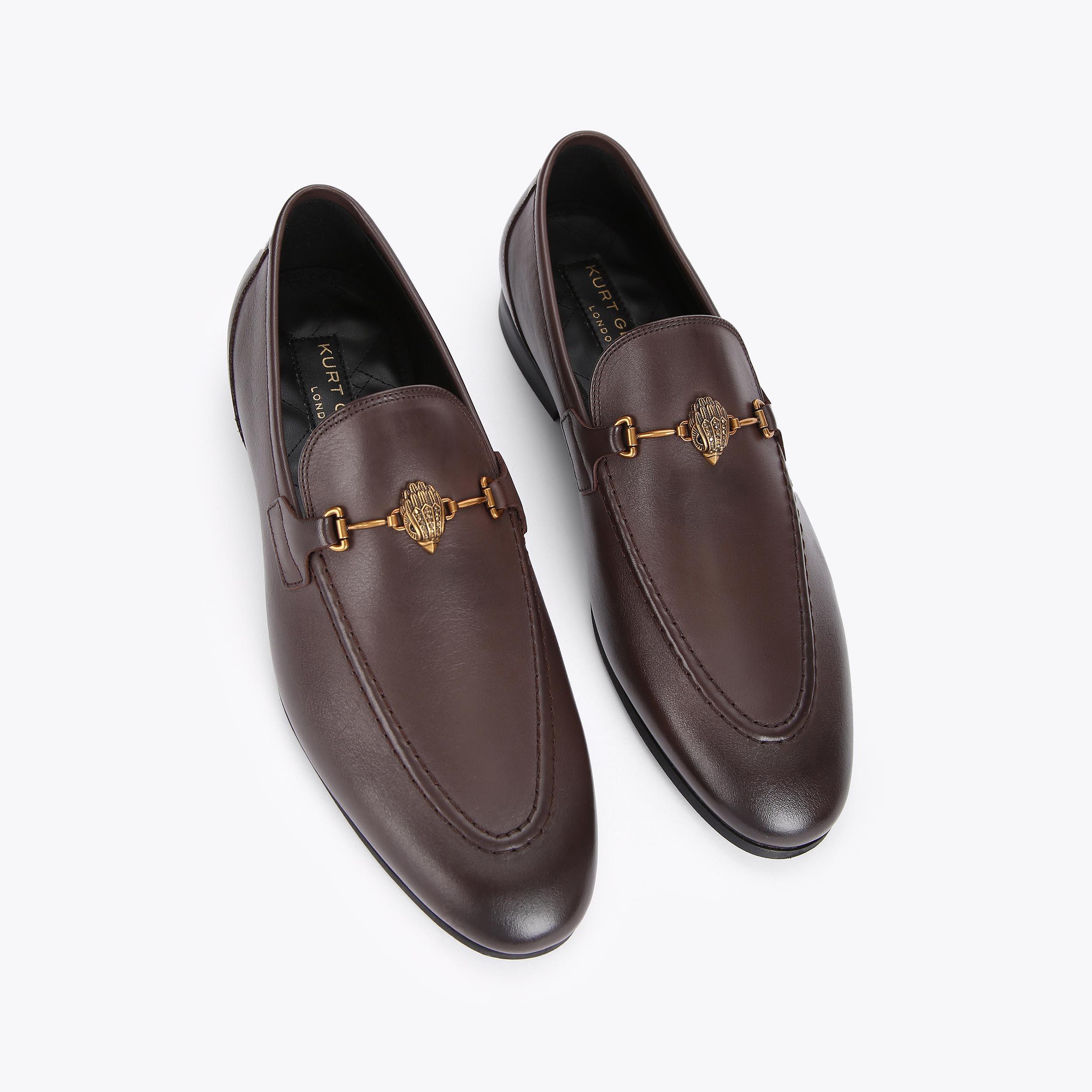 ALI Brown Leather Loafer by KURT GEIGER LONDON