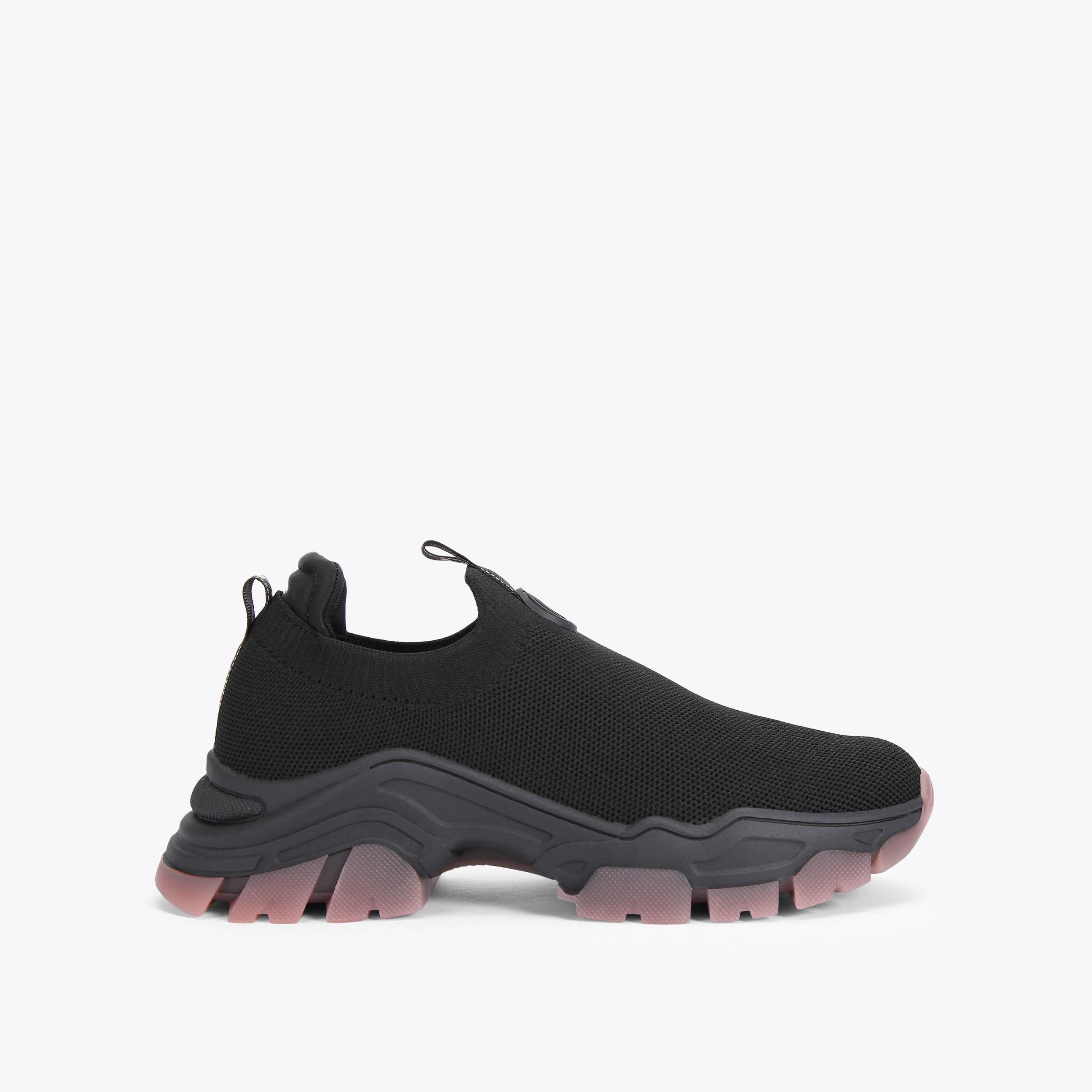 carvela by kurt geiger LIMITLESS KNIT LOW TOP Black Knitted Sneakers by KG KURT GEIGER