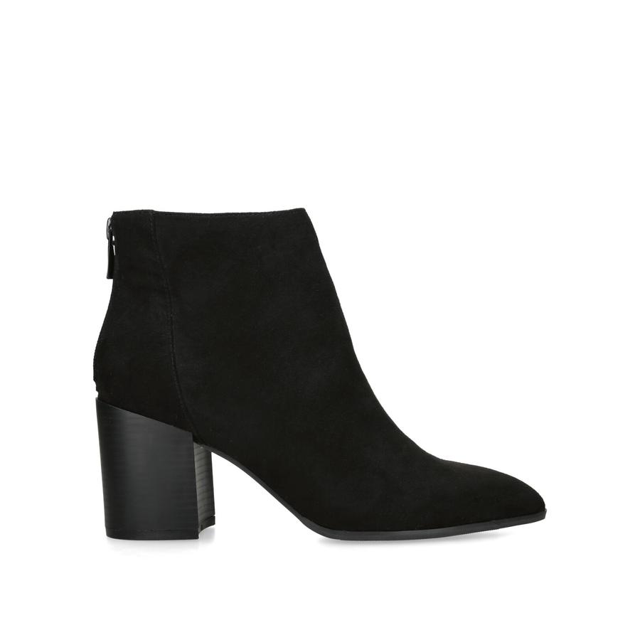 SIMONE2 Black Microsuede Ankle Boot by MISS KG