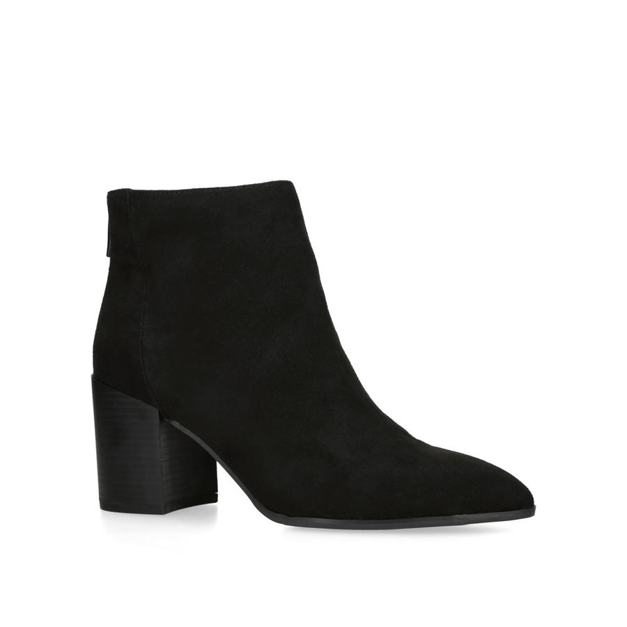 SIMONE2 Black Microsuede Ankle Boot by MISS KG