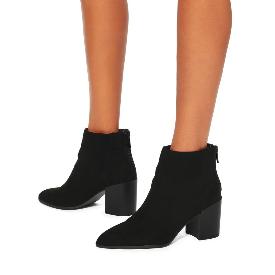 SIMONE2 Black Microsuede Ankle Boot by MISS KG