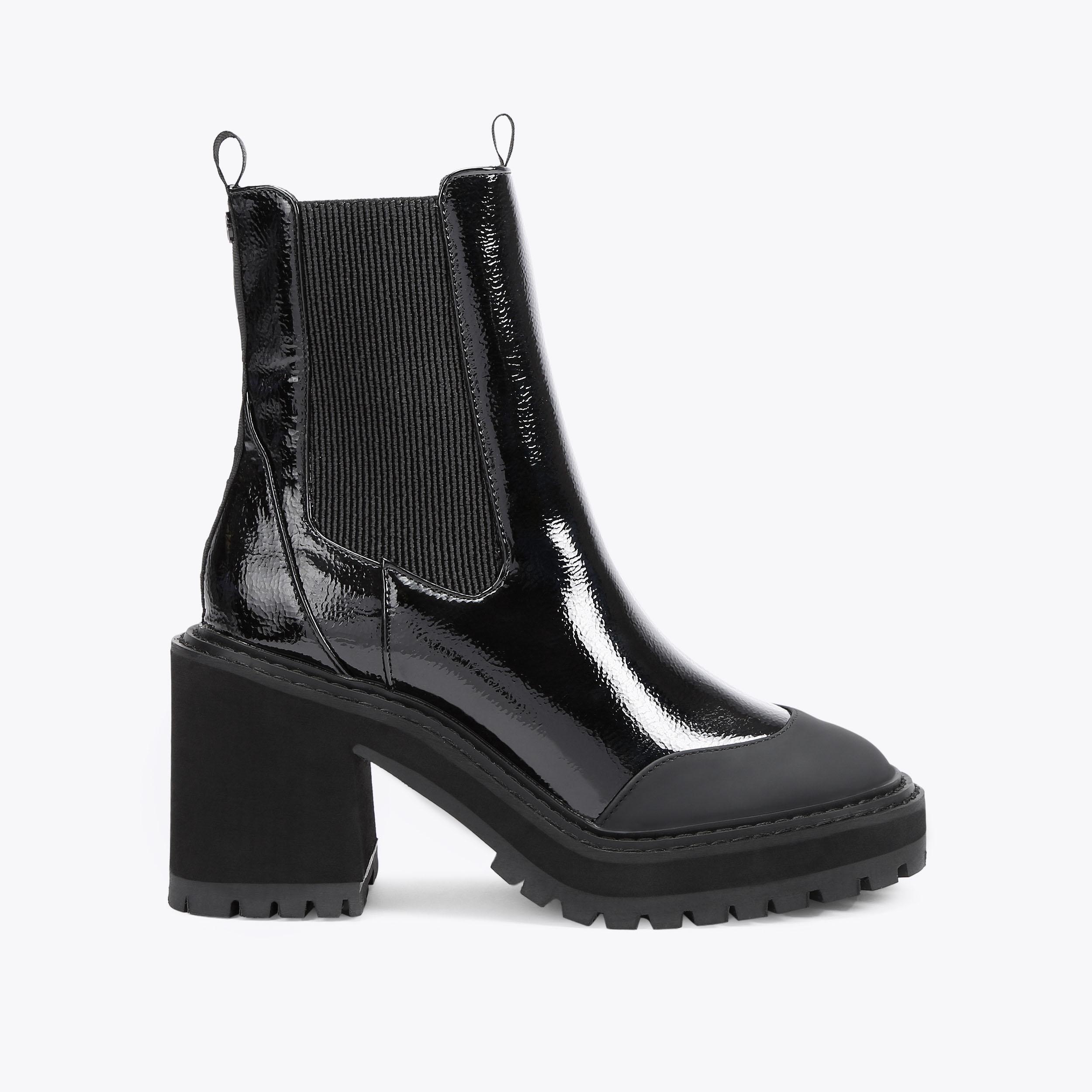 Kurt geiger black top patent boots