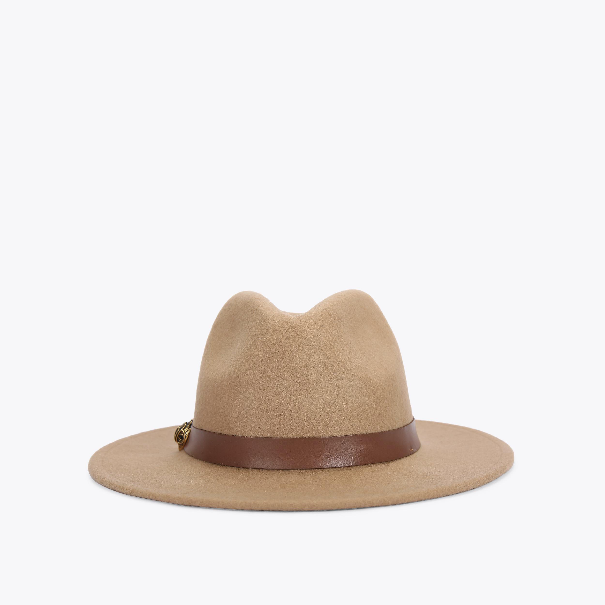 FEDORA EAGLE HAT Camel Eagle Wool Fedora Hat by KURT GEIGER LONDON