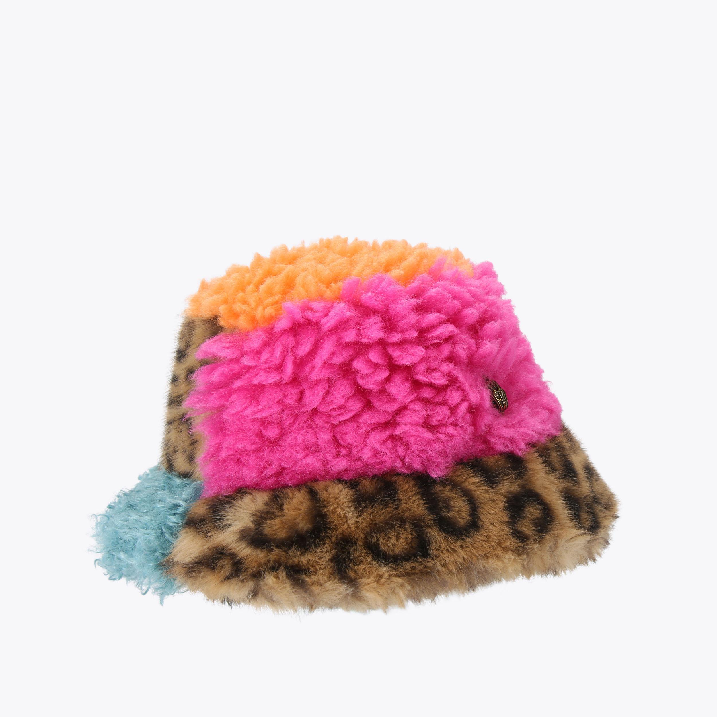POPPY BUCKET HAT Fluffy Faux Fur Bucket Hat by KURT GEIGER LONDON