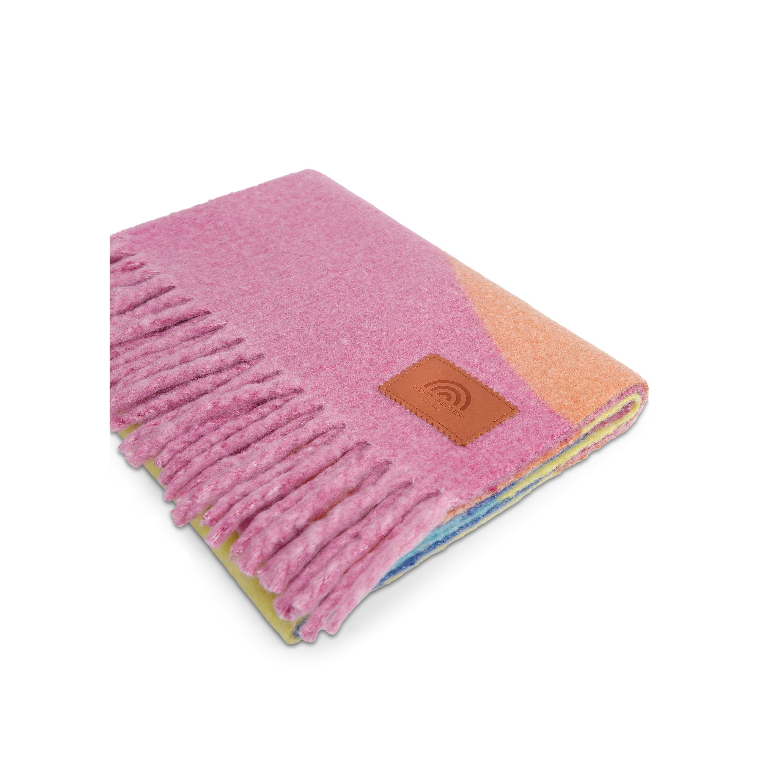 YARNDYE SCARF Rainbow Stripe Tassel Scarf by KURT GEIGER LONDON