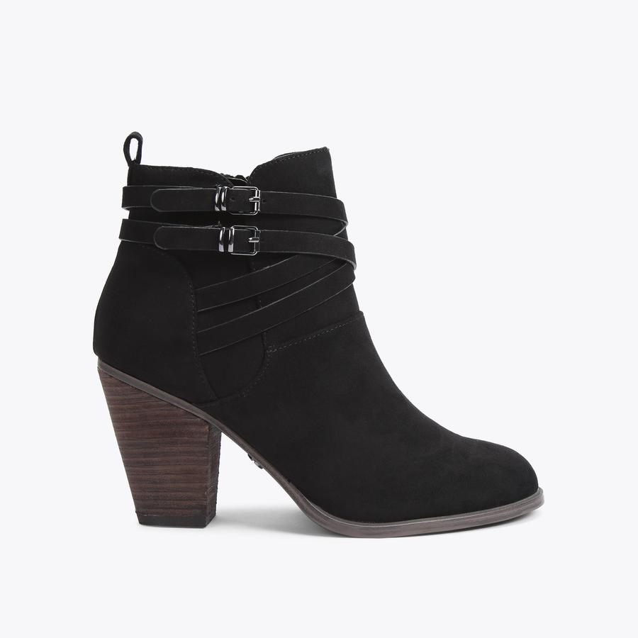 SPIKE3 Black Microsuede Block Heel Boot by KG KURT GEIGER