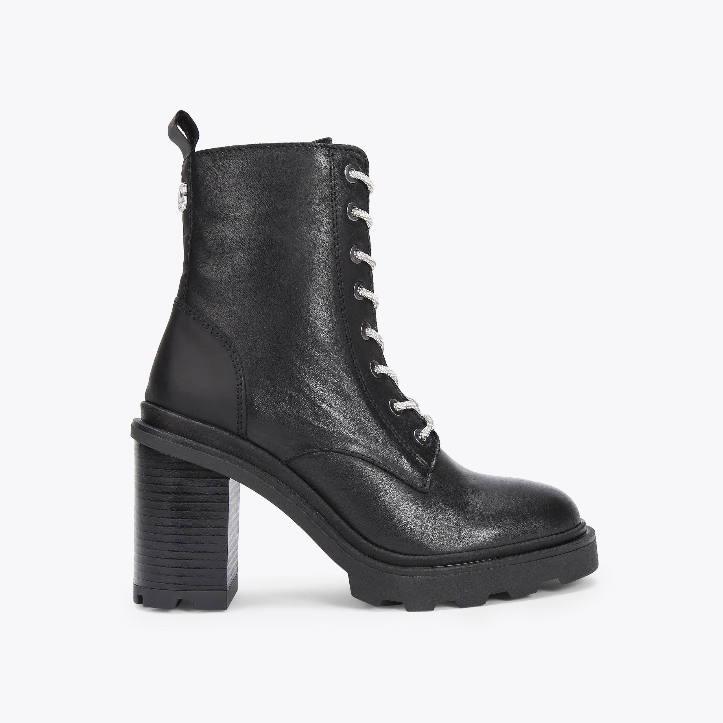 INFINITY Black Leather Heeled Ankle Boot by CARVELA