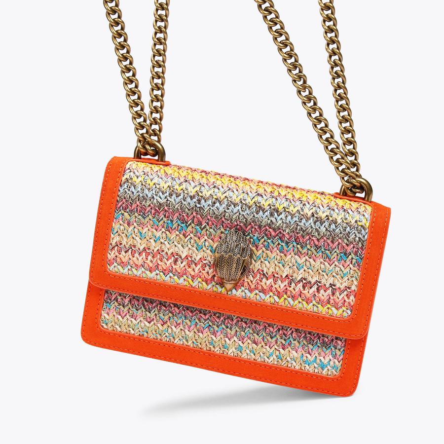 SHOREDITCH SM CROSS BODY Raffia Suede Leather Cross Body Bag by