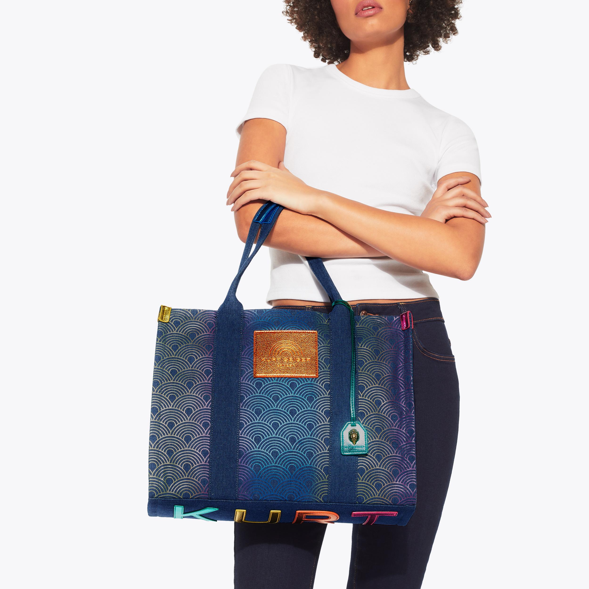 LG SOUTHBANK TOTE Denim Blue Large Tote by KURT GEIGER LONDON