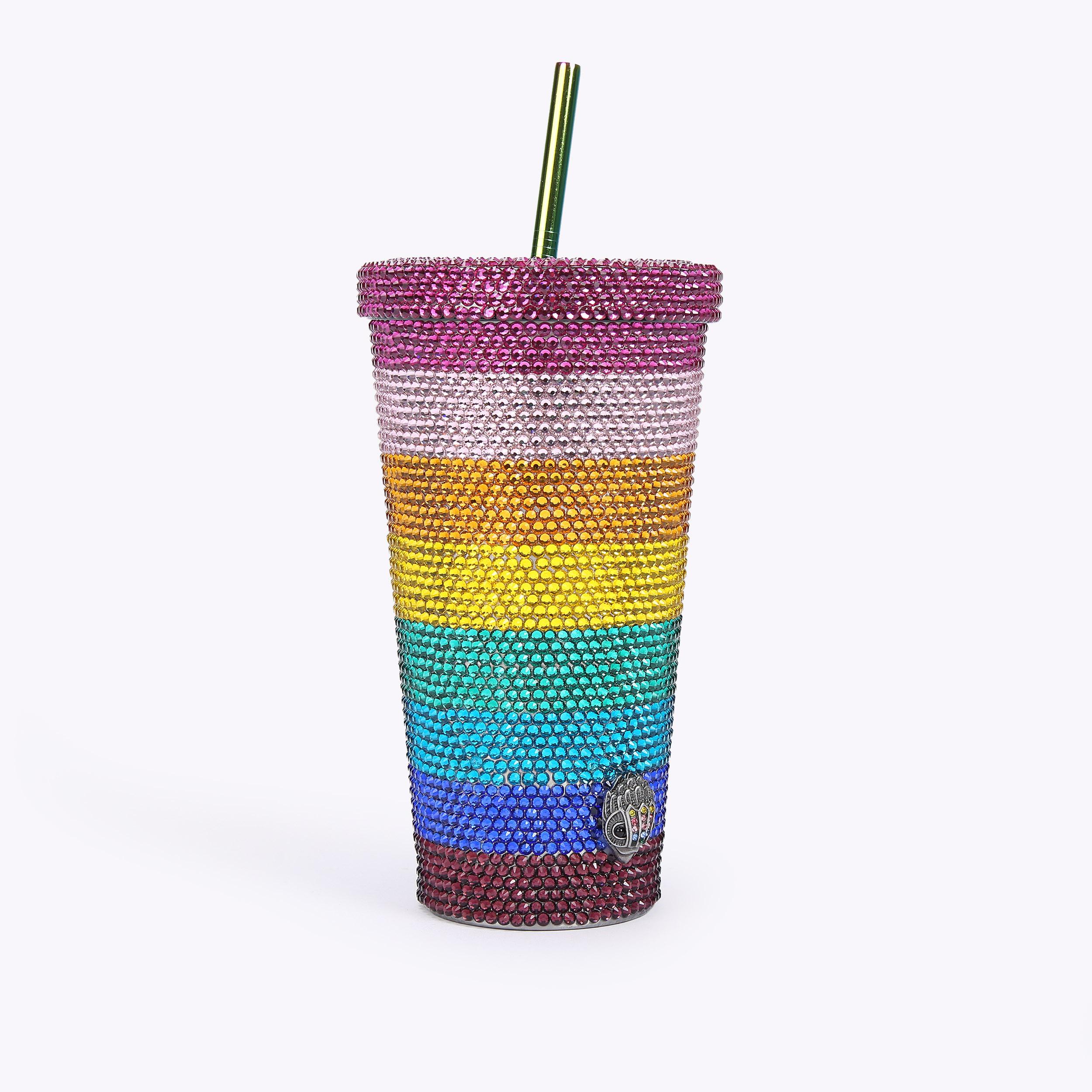 CRYSTAL TUMBLER Multi Colour Crystal Tumbler Reusable Cup by KURT