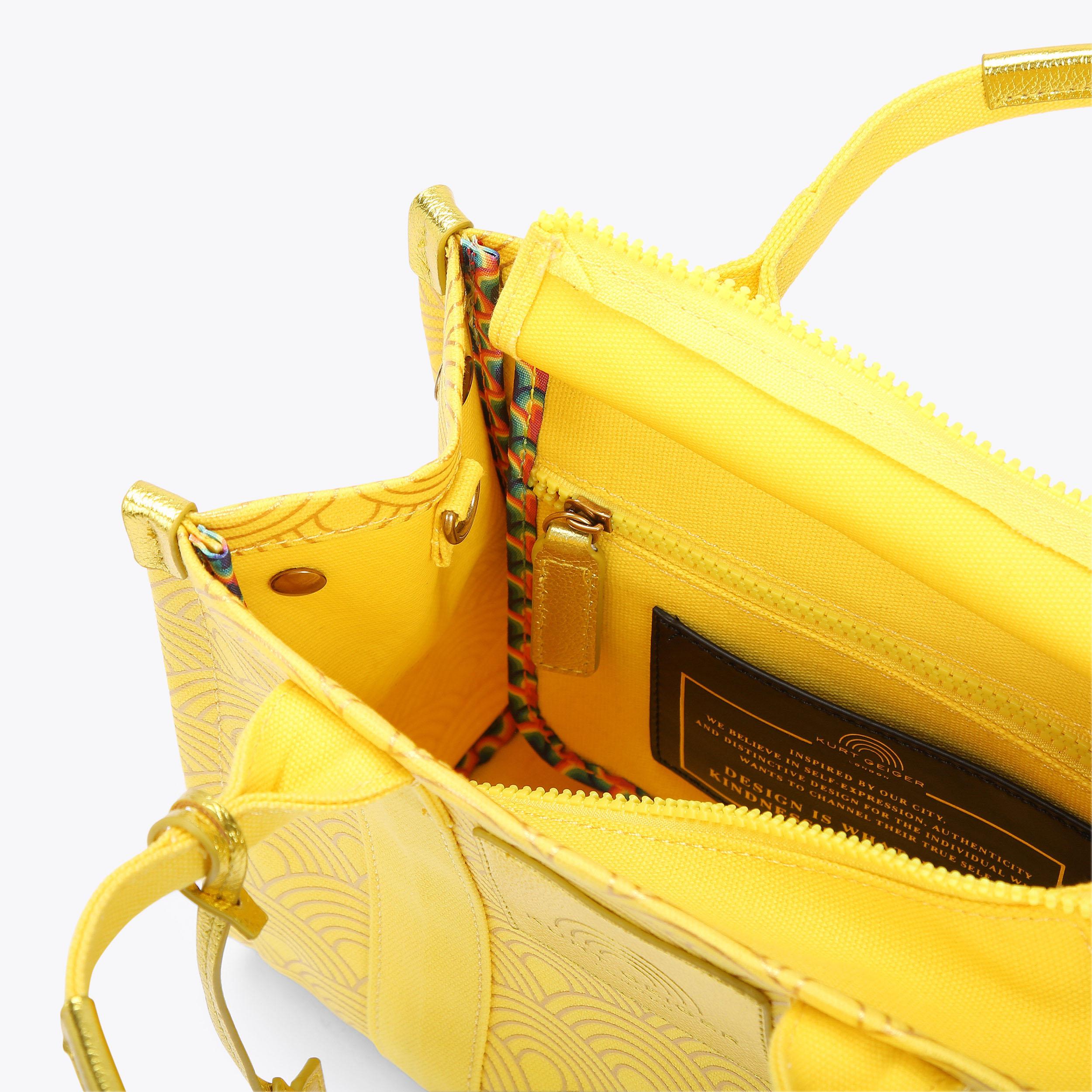 Small Southbank Tote Yellow Rainbow Small Cross Body Bag By Kurt Geiger London