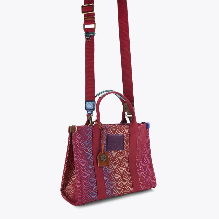TWEED SOUTHBANK TOTE Green Tweed Tote Bag by KURT GEIGER LONDON