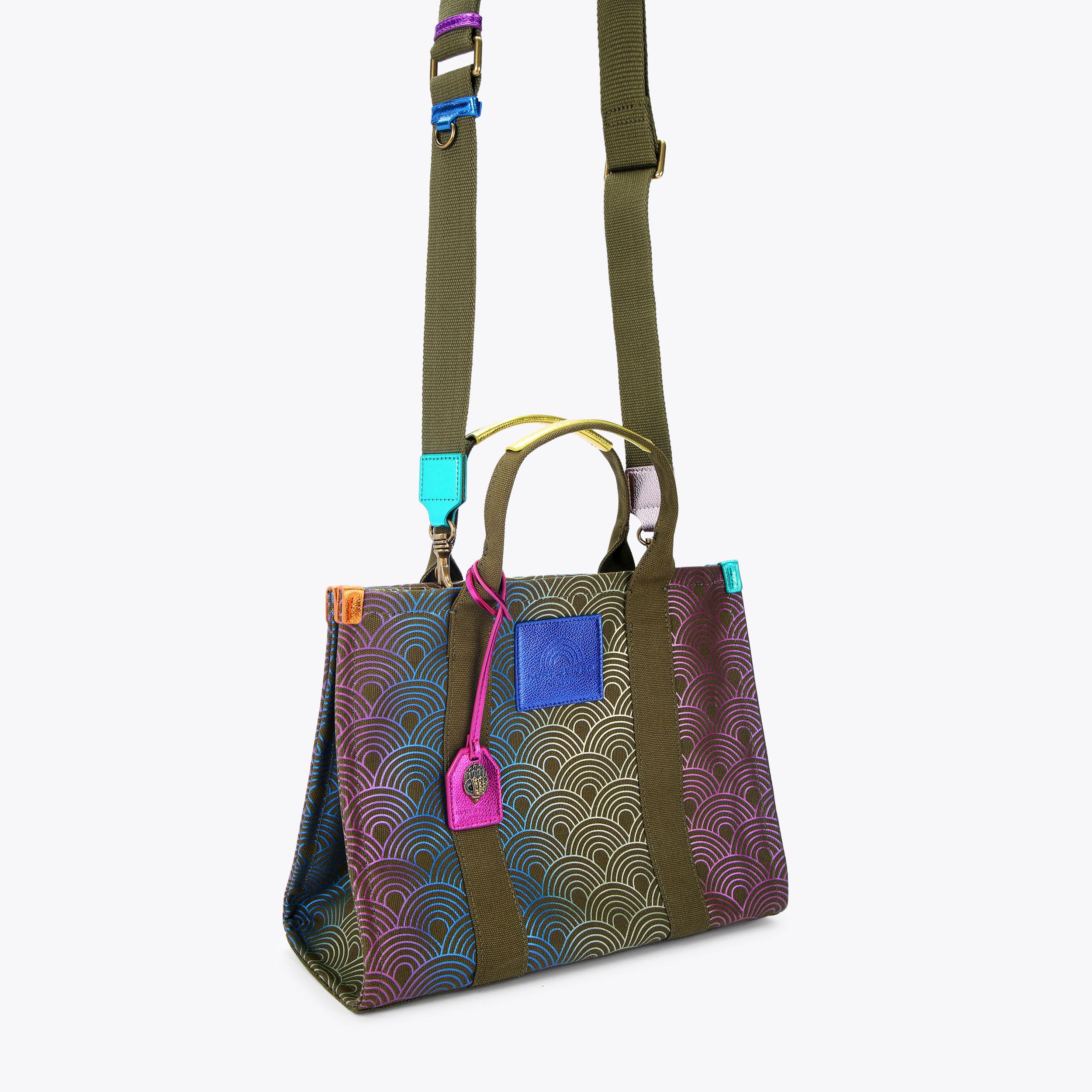 バッグ Rainbow Country All Leather Tote Bag SOUTHBANK TOTE Rainbow Fabric Tote Bag by KURT GEIGER LONDON