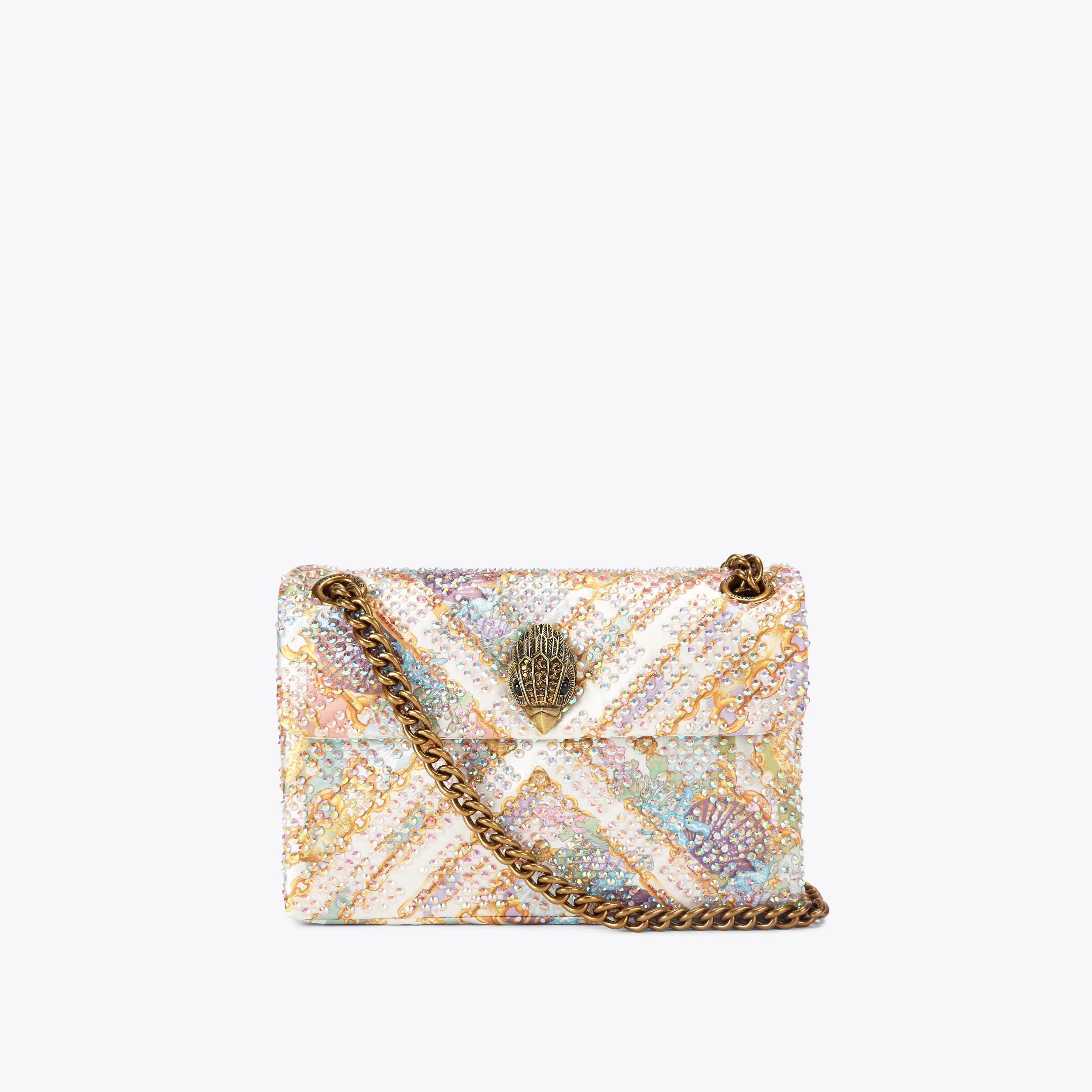 FABRIC MINI KENSINGTON Satin Cross Body Bag by KURT GEIGER LONDON