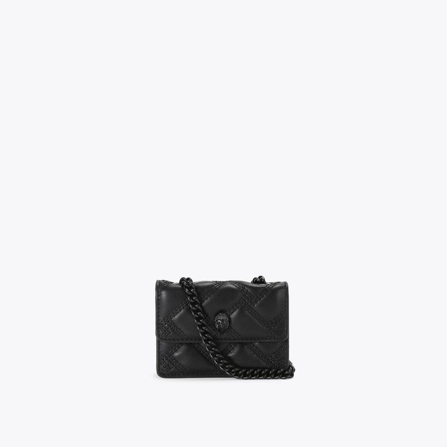 MICRO KENSINGTON Black Drench Cross Body Bag by KURT GEIGER LONDON
