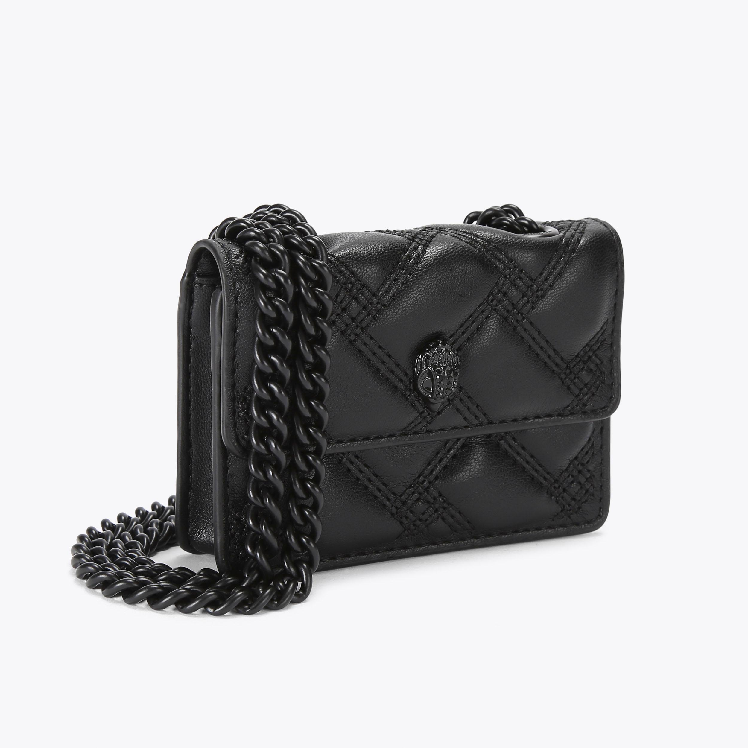 MICRO KENSINGTON Black Drench Cross Body Bag by KURT GEIGER LONDON