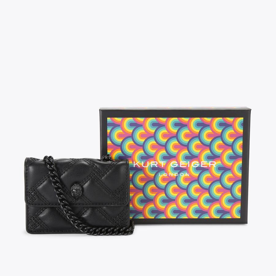 MICRO KENSINGTON Black Drench Cross Body Bag by KURT GEIGER LONDON