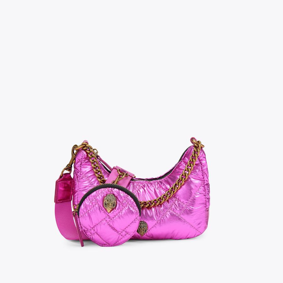 NYLON SM MULTI XBODY Pink Metallic Cross Body Bag by KURT GEIGER LONDON